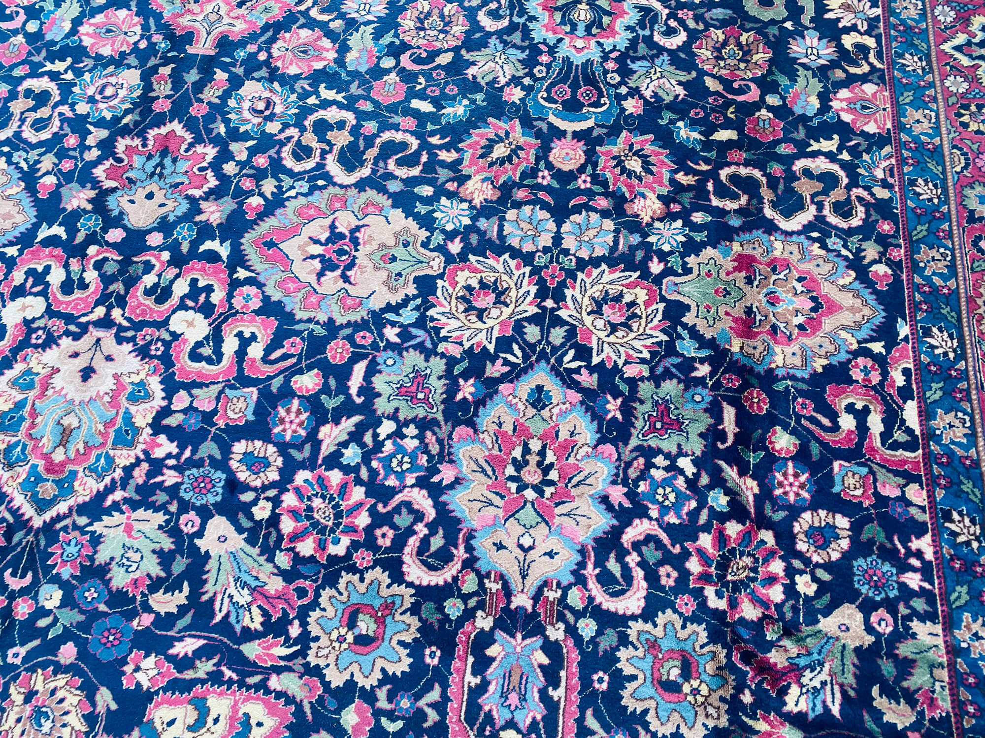 13 x 24 Blue Oushak Rug - 7103