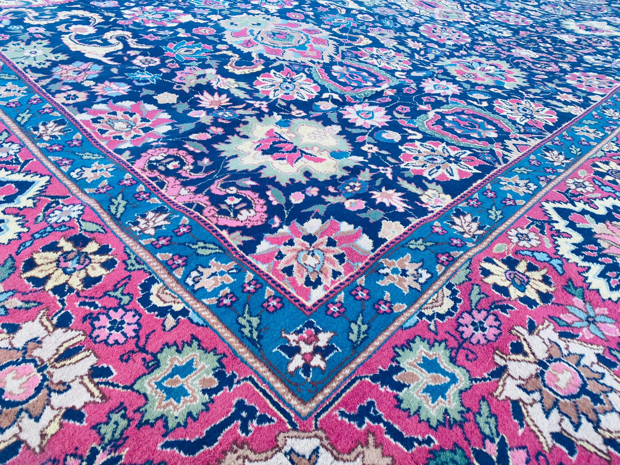 13 x 24 Blue Oushak Rug - 7103