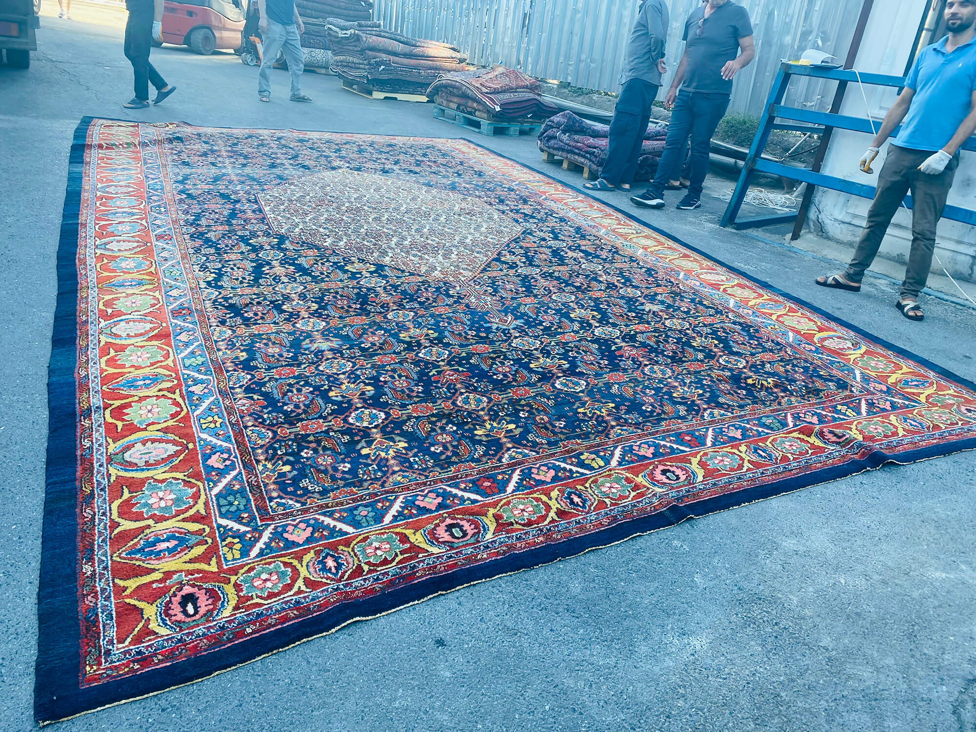 12 x 21 Blue Oushak Rug - 7107