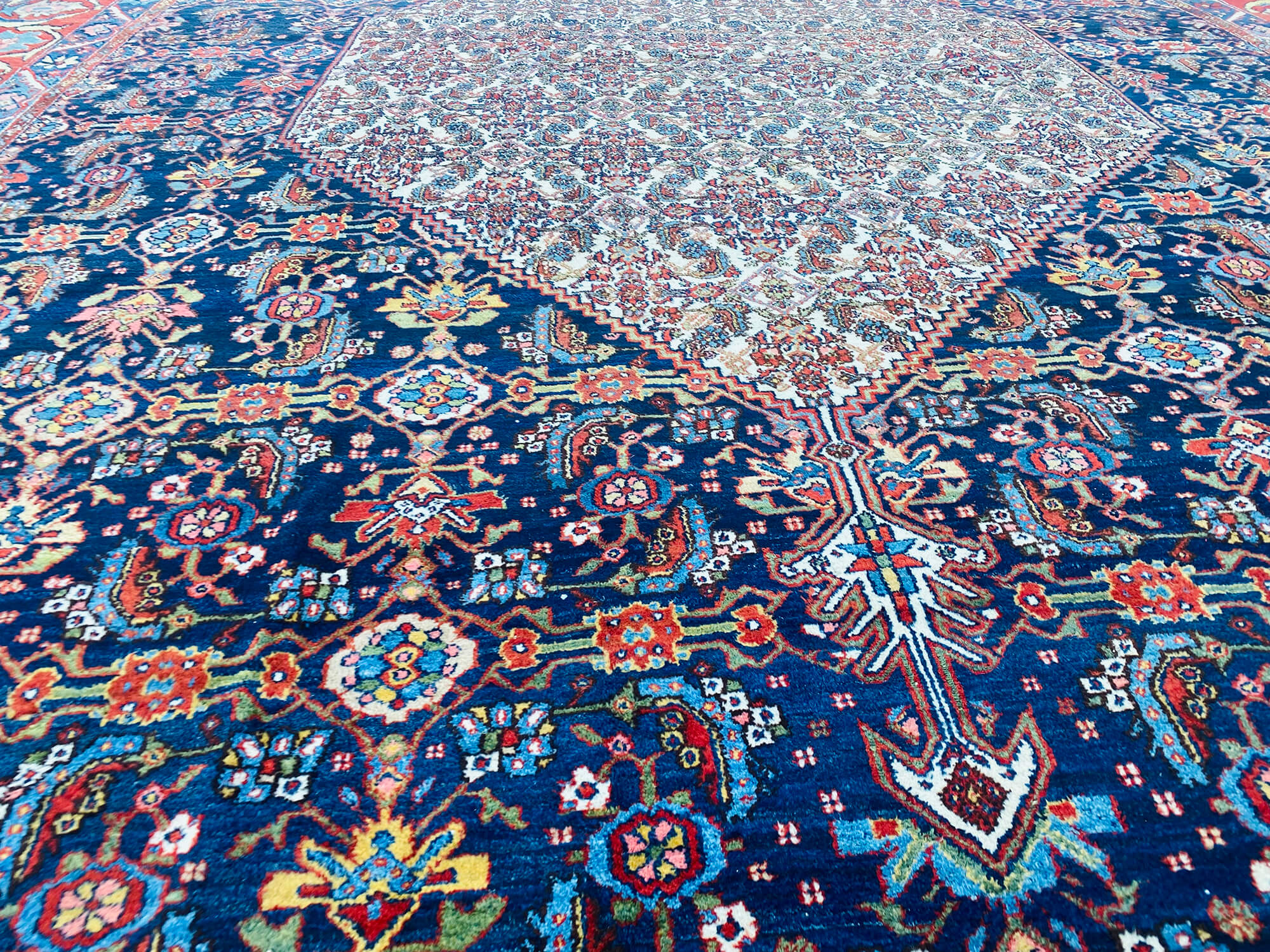 12 x 21 Blue Oushak Rug - 7107