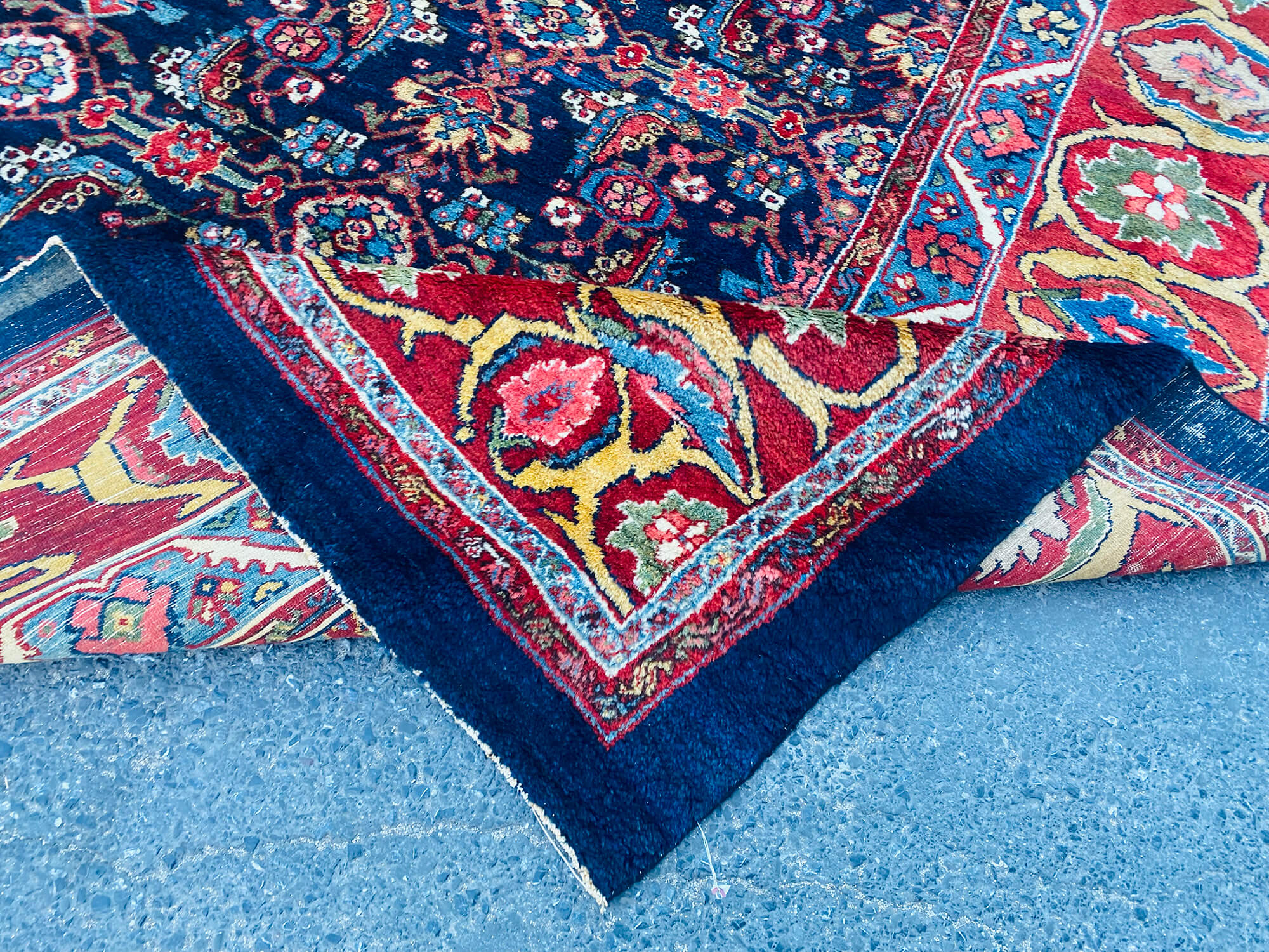 12 x 21 Blue Oushak Rug - 7107