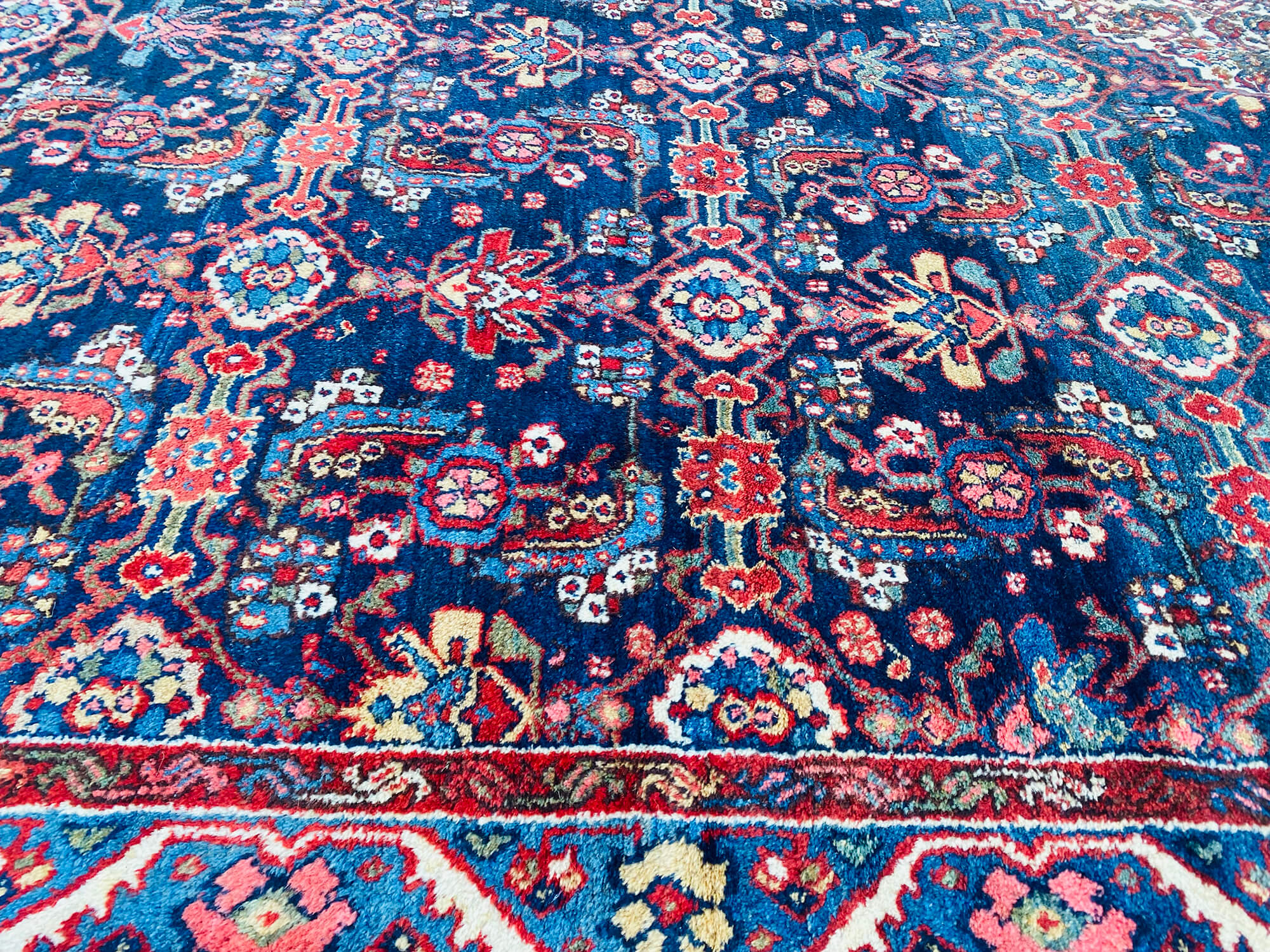 12 x 21 Blue Oushak Rug - 7107