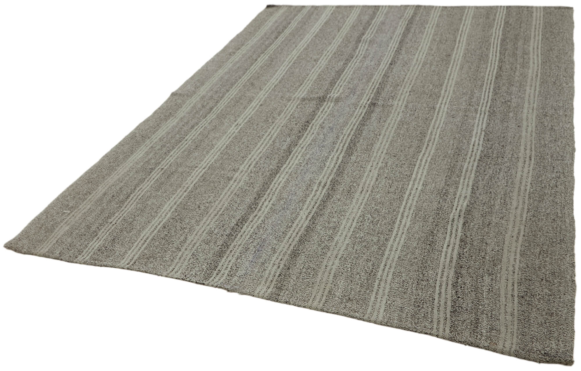 7 x 9 Grey Anatolian Kilim Rug - 7127