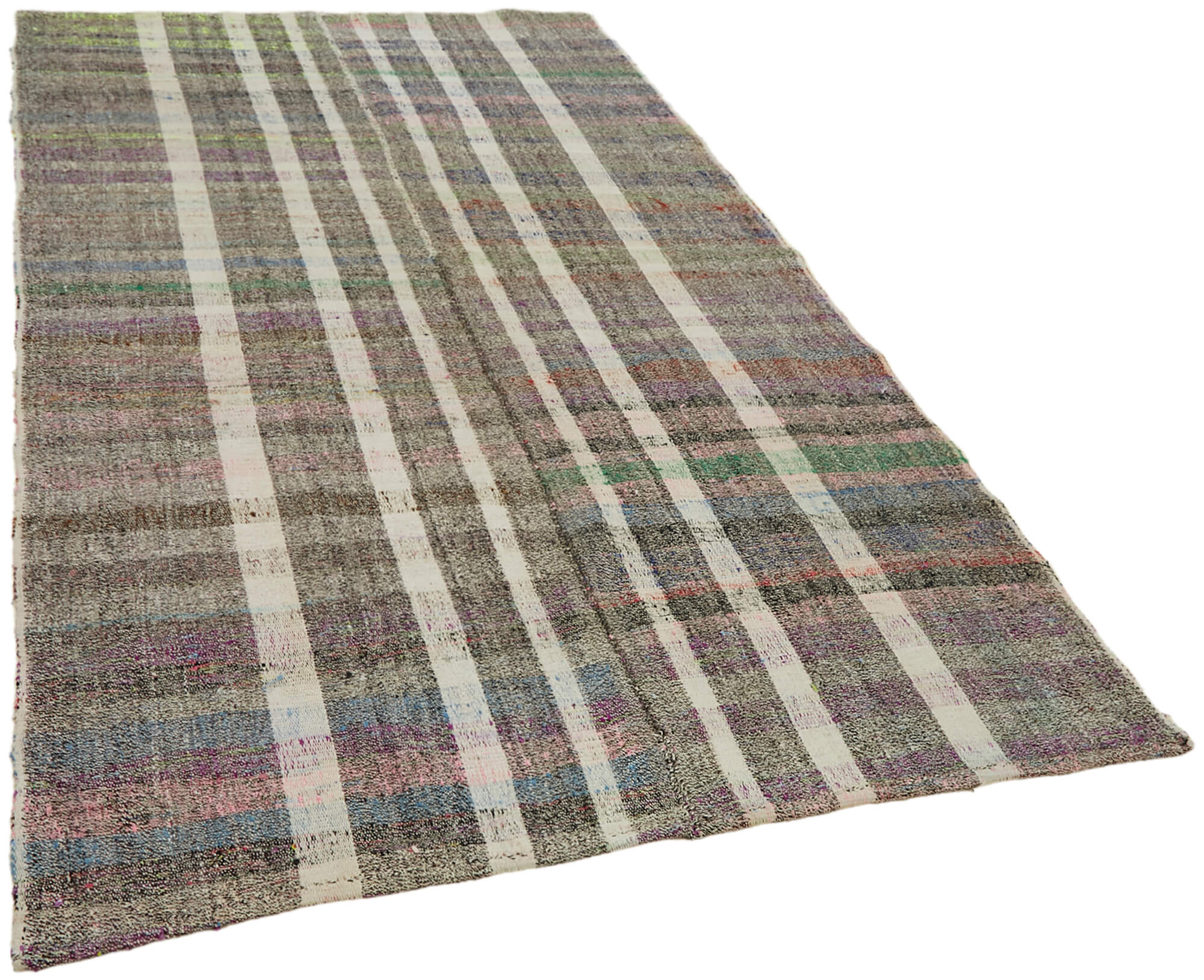 6 x 10 Grey Anatolian Kilim Rug - 7131