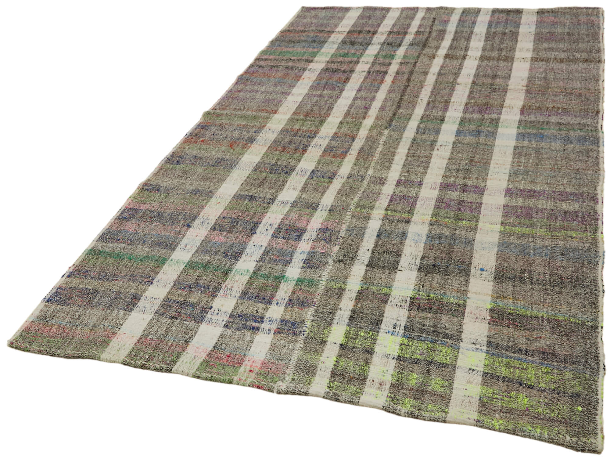 6 x 10 Grey Anatolian Kilim Rug - 7131