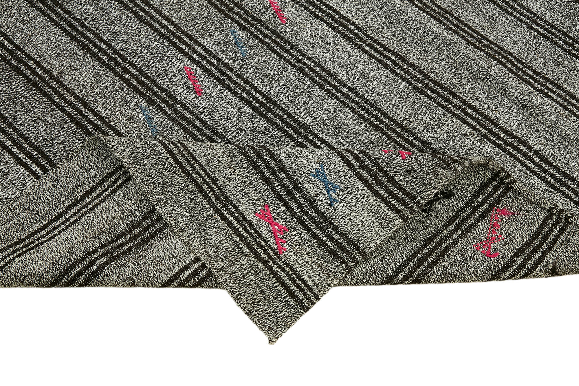 6 x 9 Grey Anatolian Kilim Rug - 7137