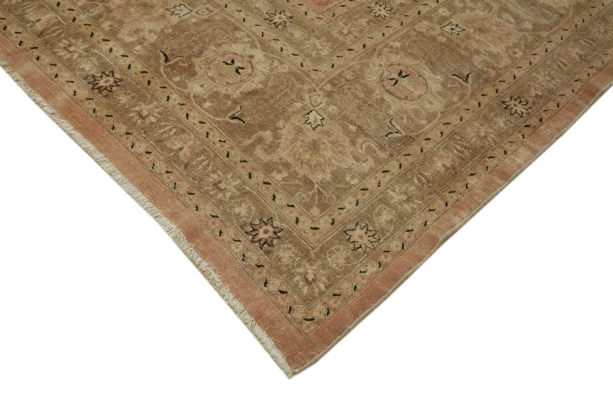 12 x 19 Beige Oushak Rug - 7142