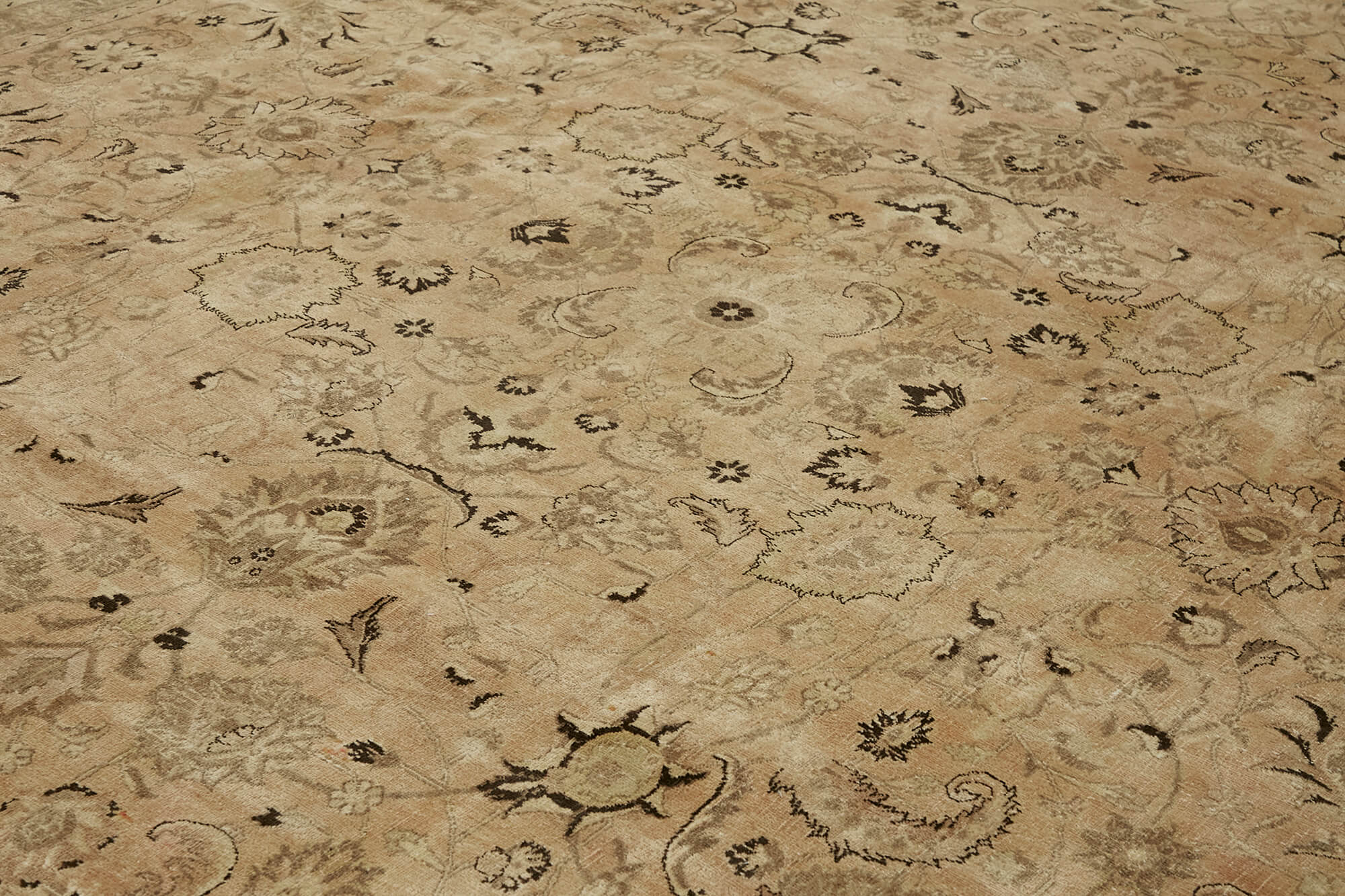 12 x 19 Beige Oushak Rug - 7142