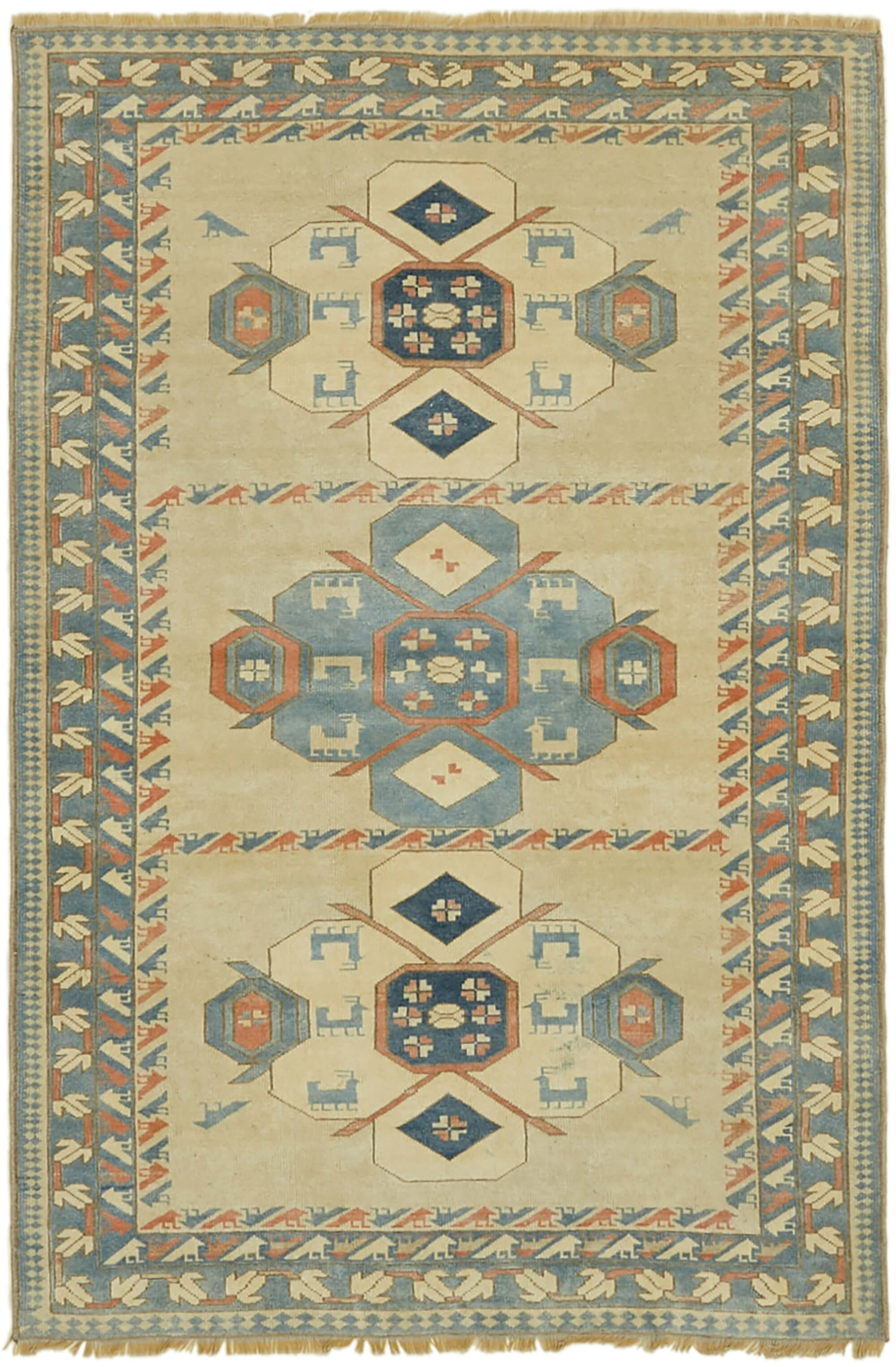 4 x 6 Beige Anatolian Rug - 7180