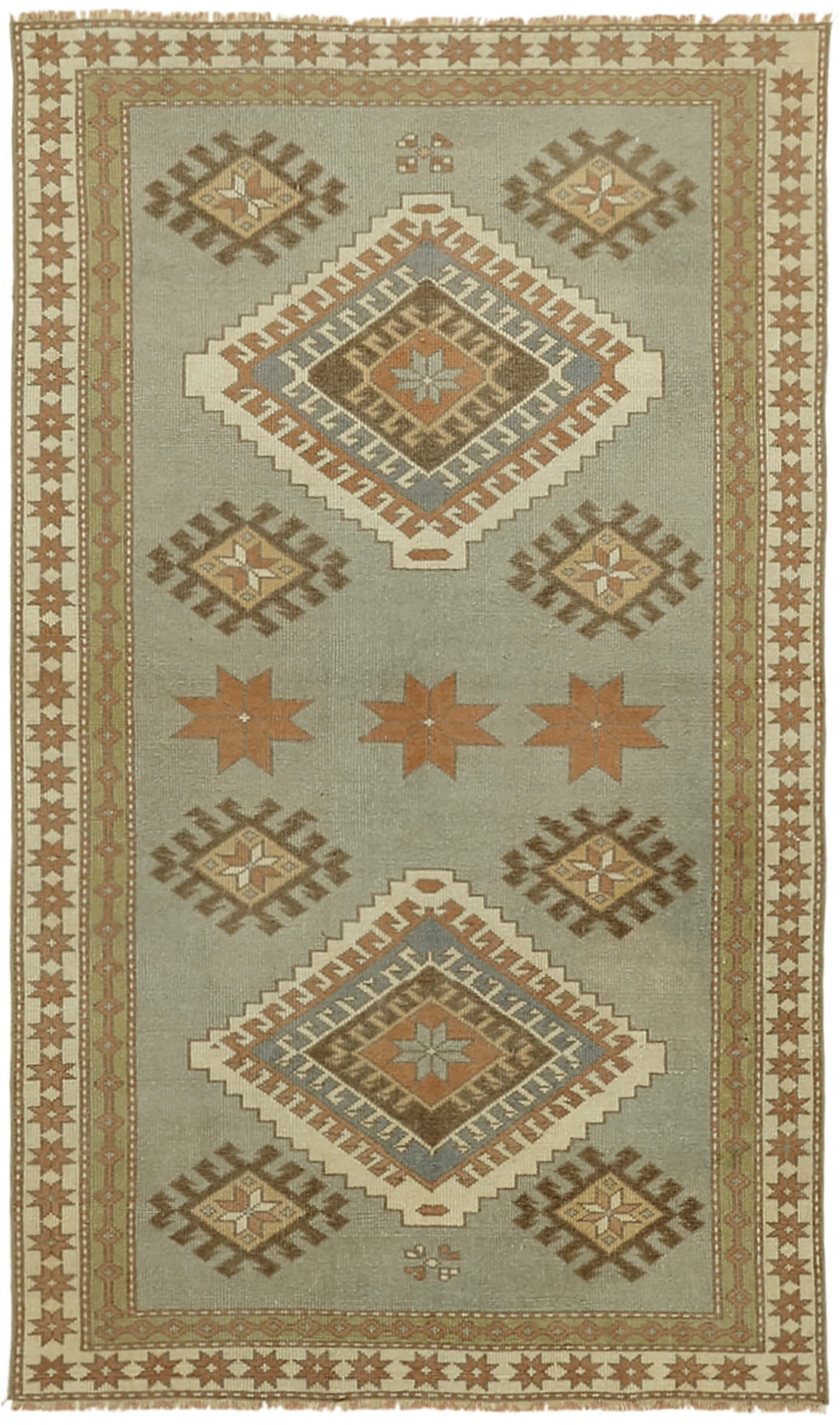 4 x 7 Blue Anatolian Runner Rug - 7186