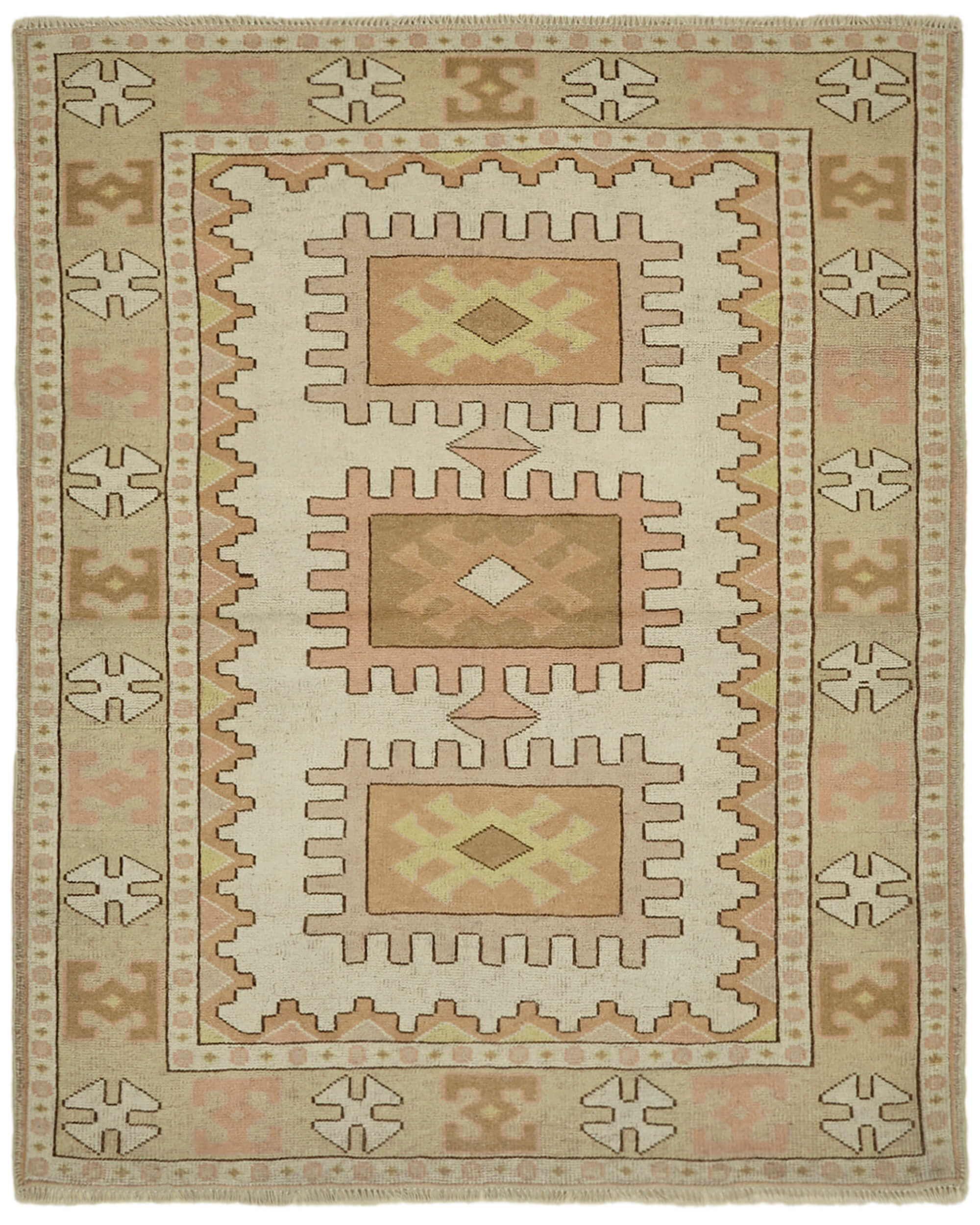 5 x 5 Beige Anatolian Rug - 7193