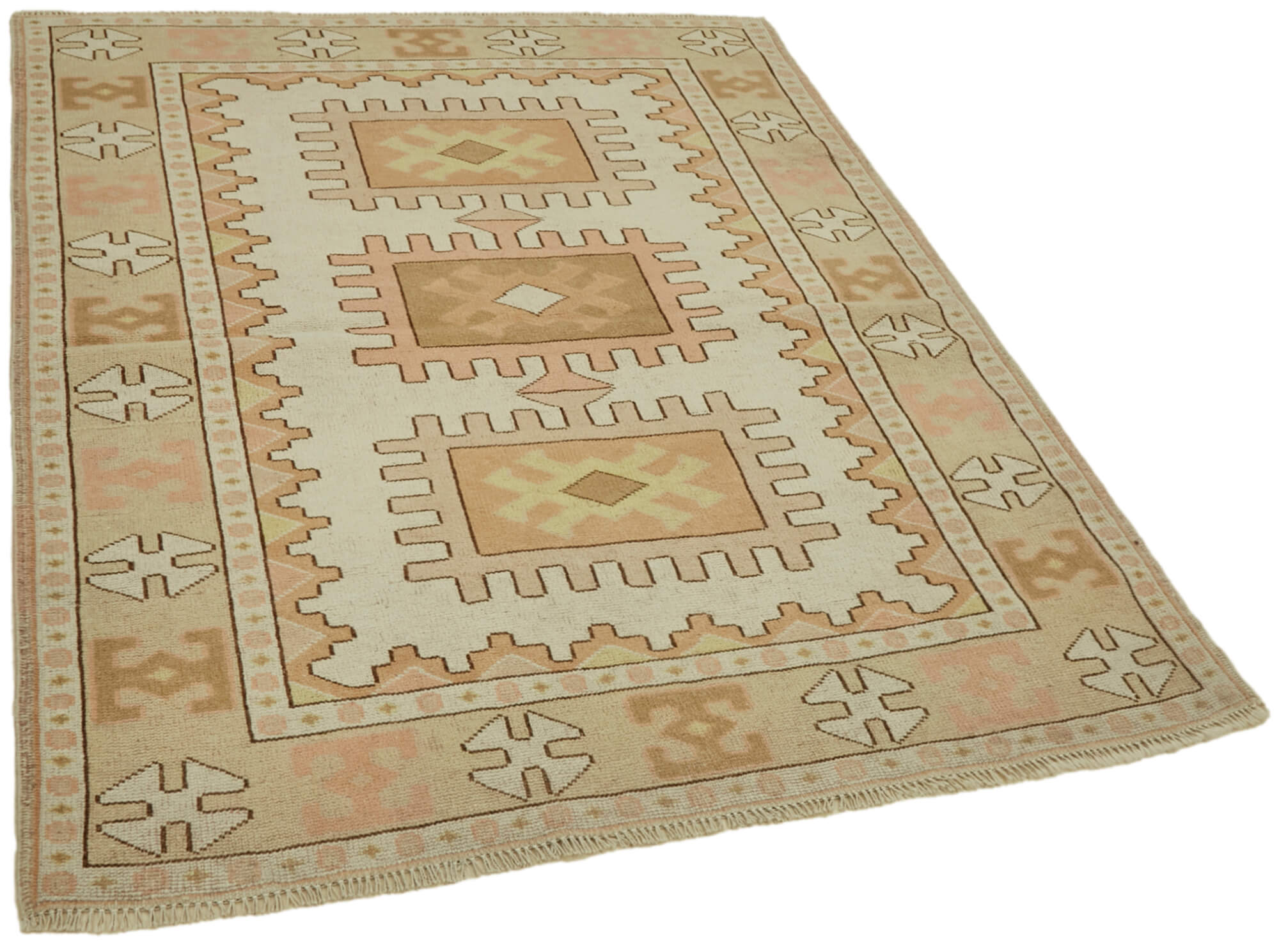 5 x 5 Beige Anatolian Rug - 7193