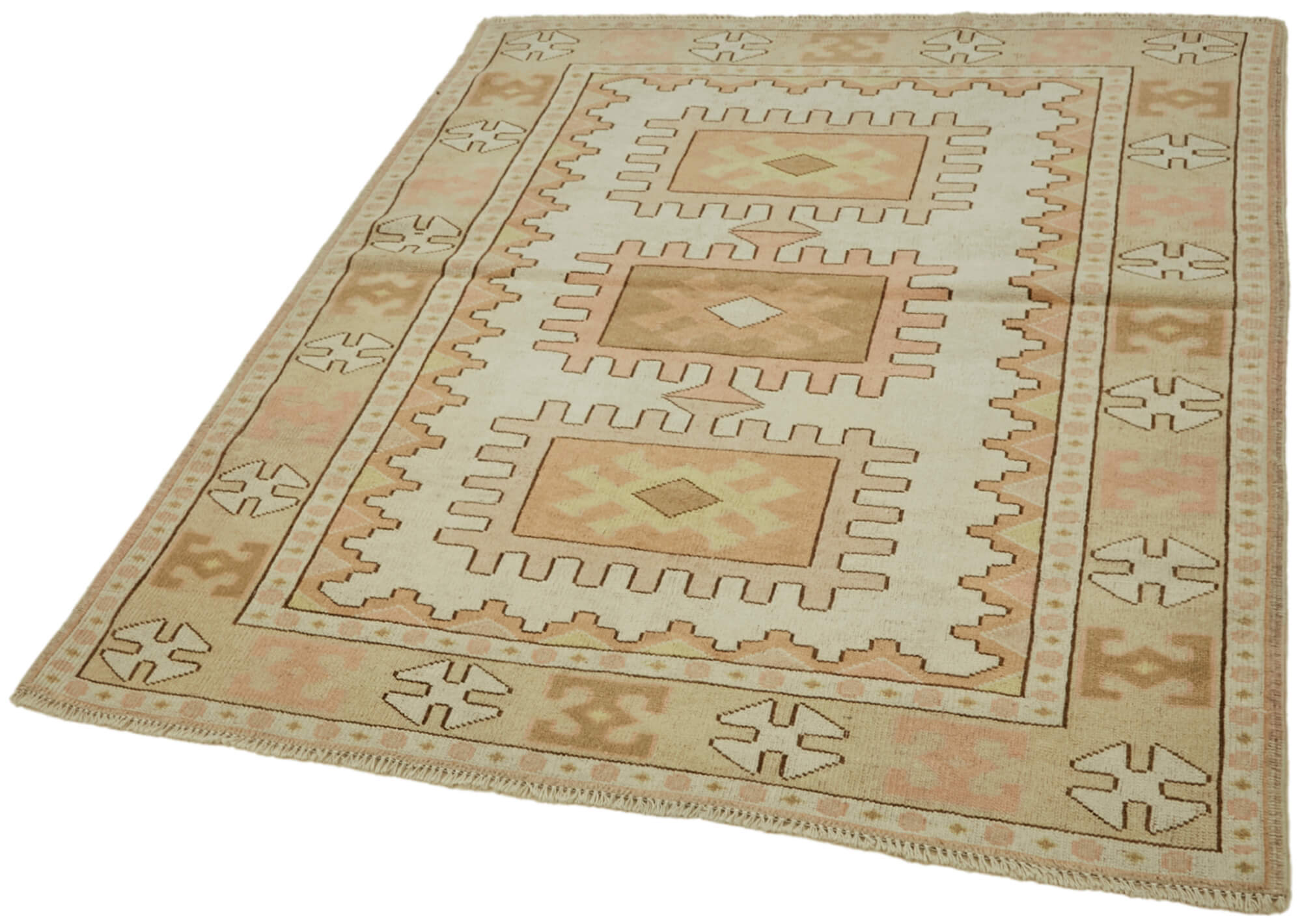 5 x 5 Beige Anatolian Rug - 7193