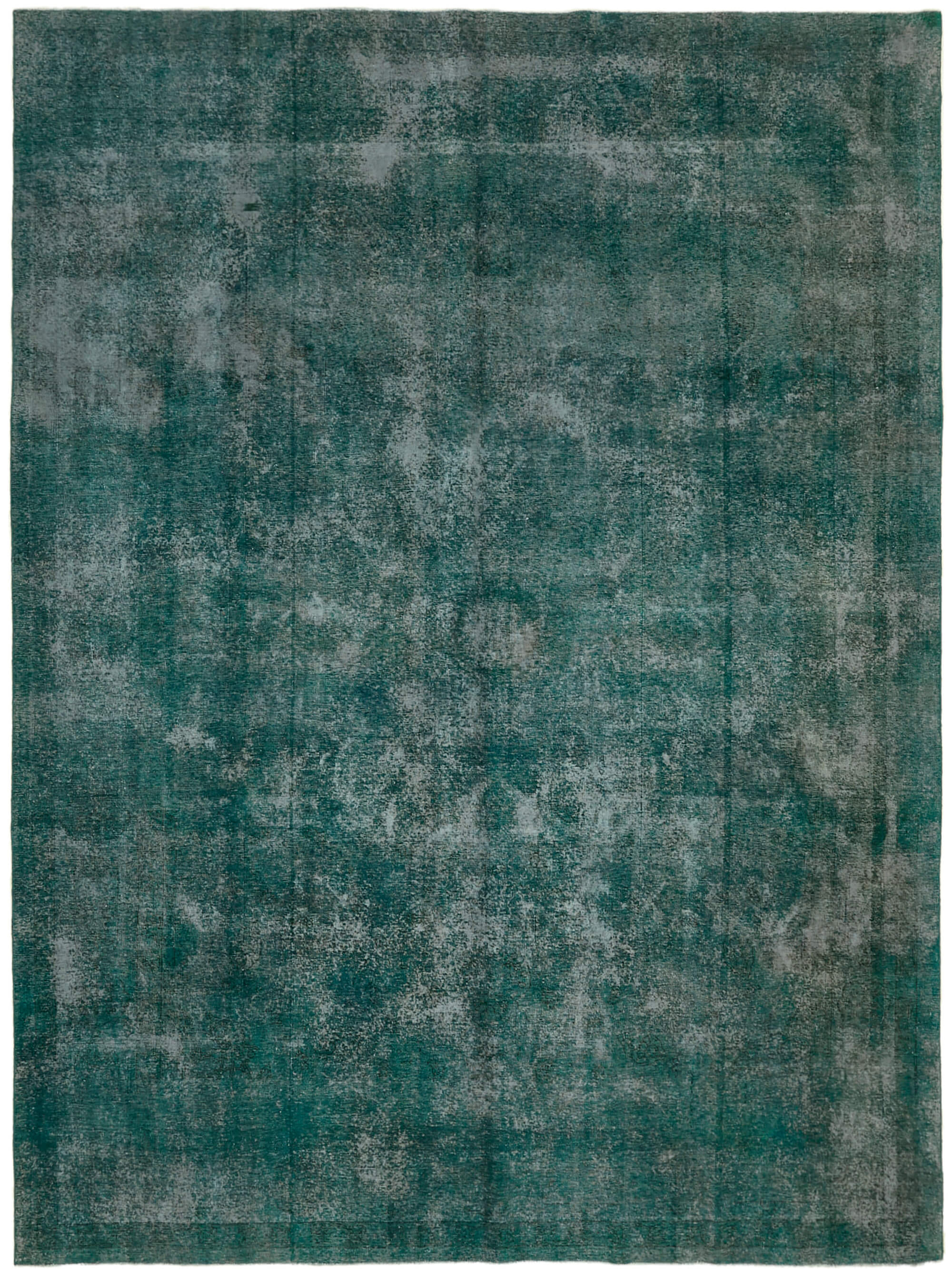 10 x 13 Turquoise Overdyed Large Area Rug - 7217