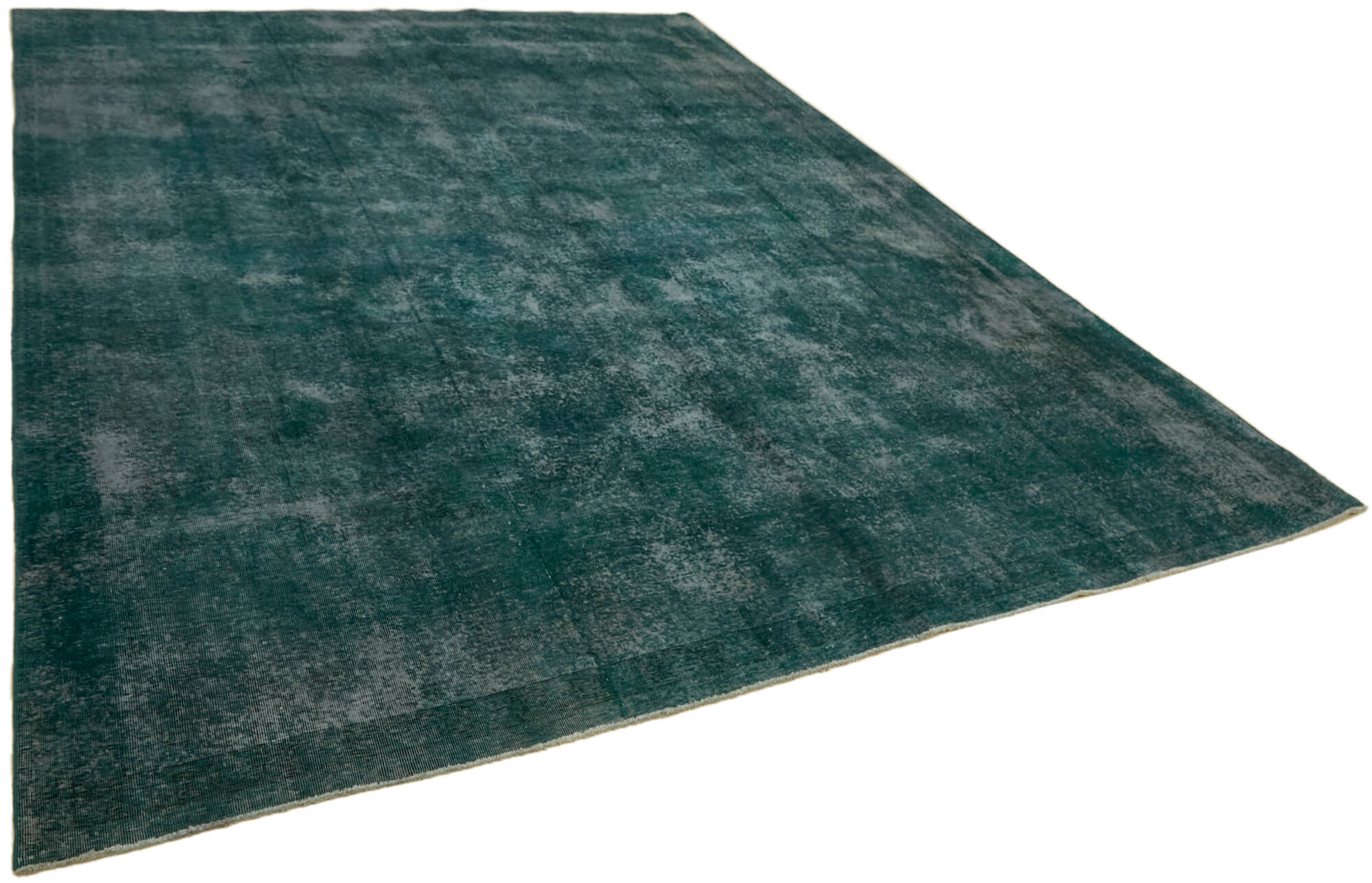 10 x 13 Turquoise Overdyed Large Area Rug - 7217