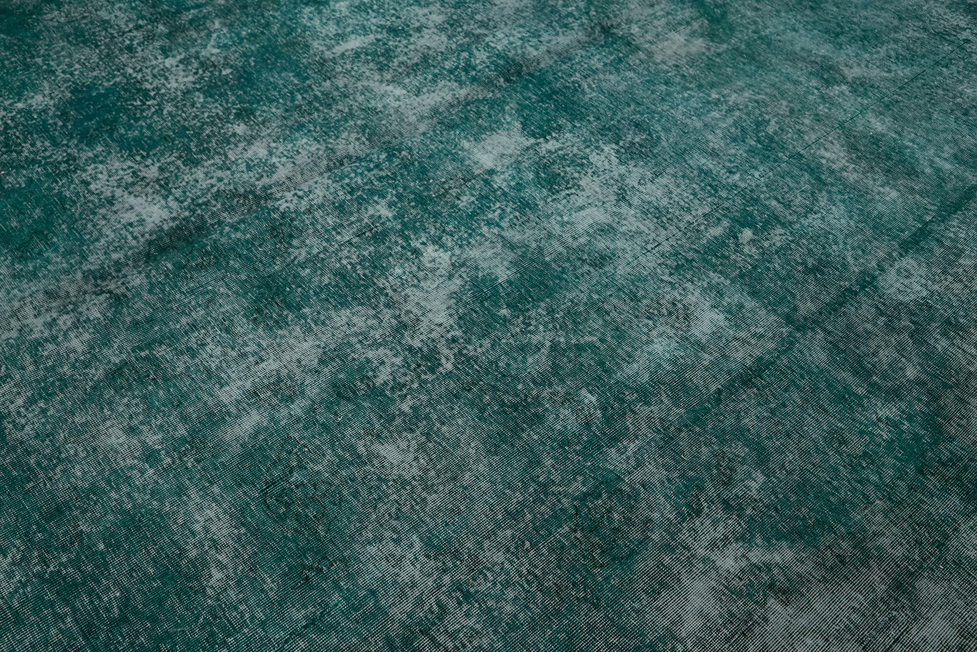 10 x 13 Turquoise Overdyed Large Area Rug - 7217