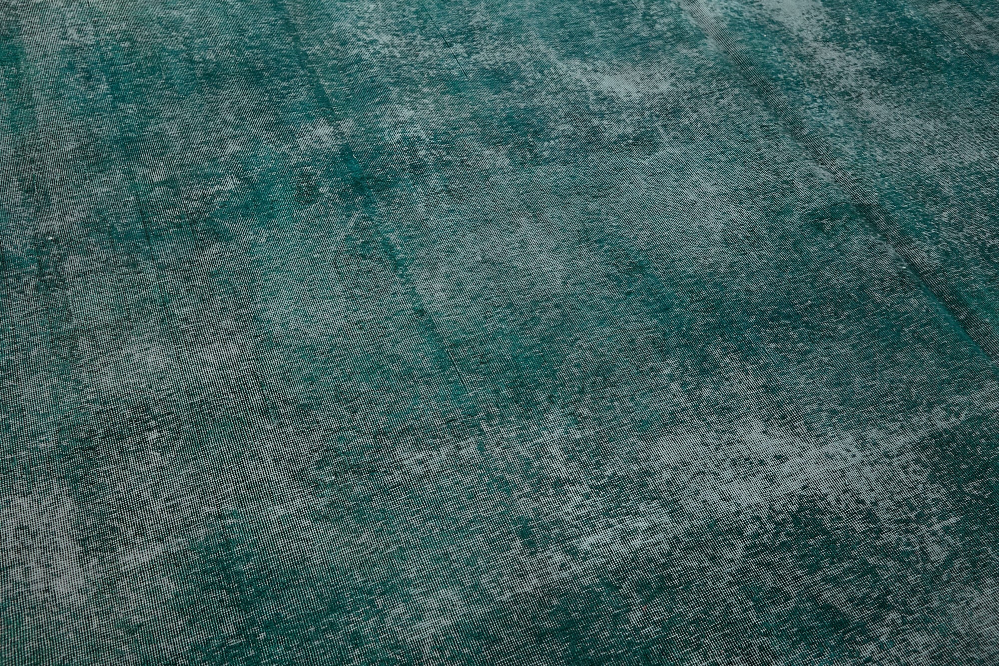 10 x 13 Turquoise Overdyed Large Area Rug - 7217