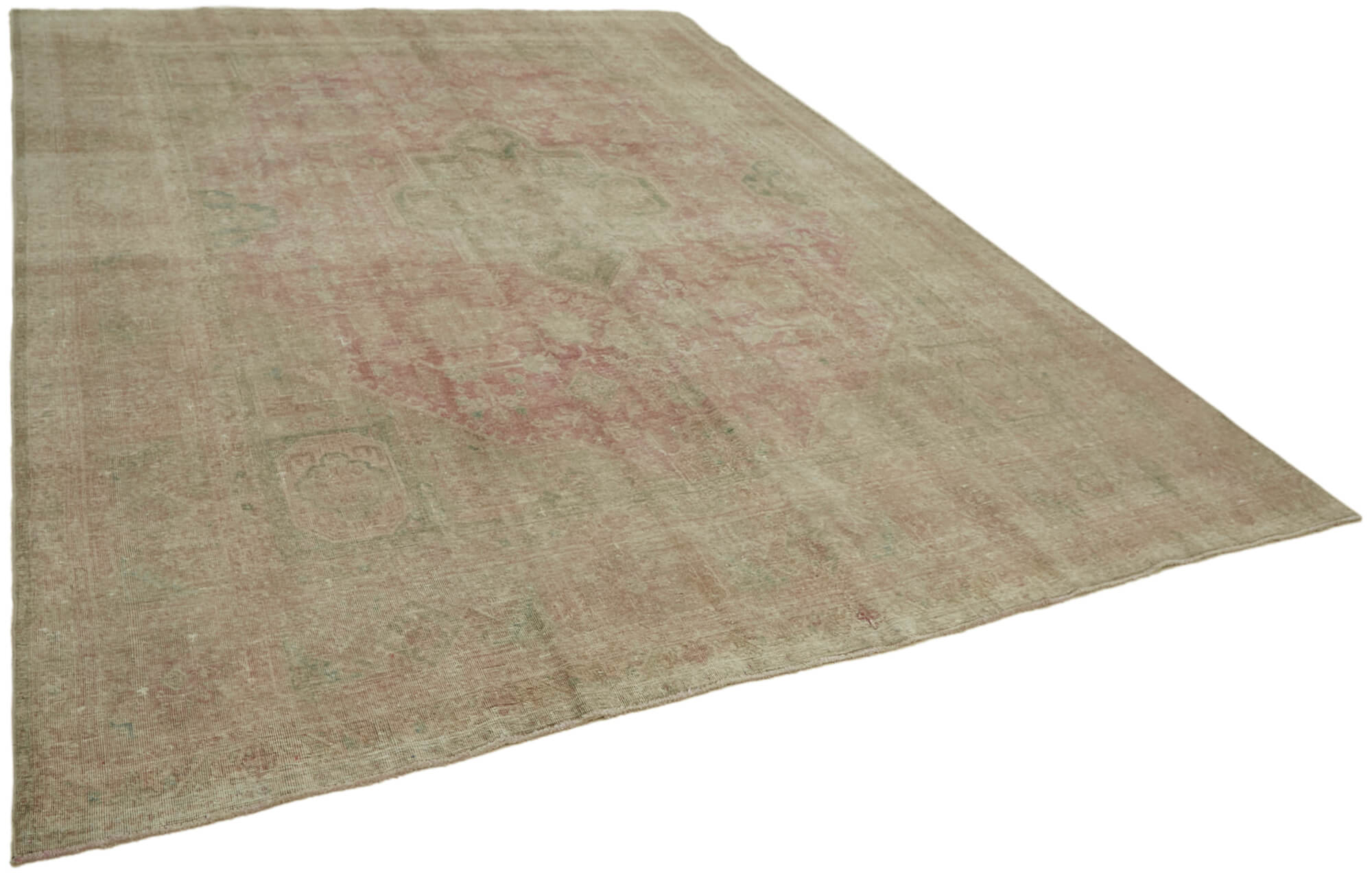 10 x 13 Beige Vintage Large Area Rug - 7219