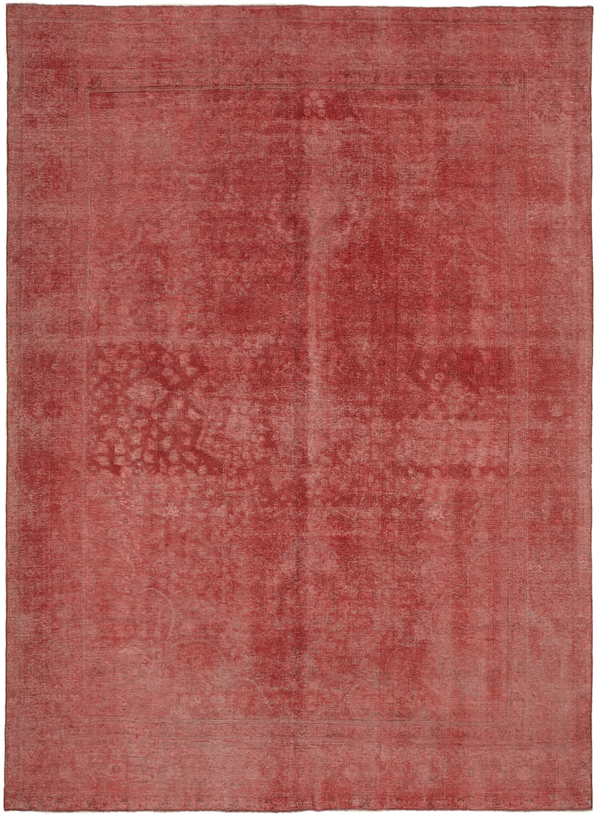 9 x 12 Red Overdyed Large Area Rug - 7223