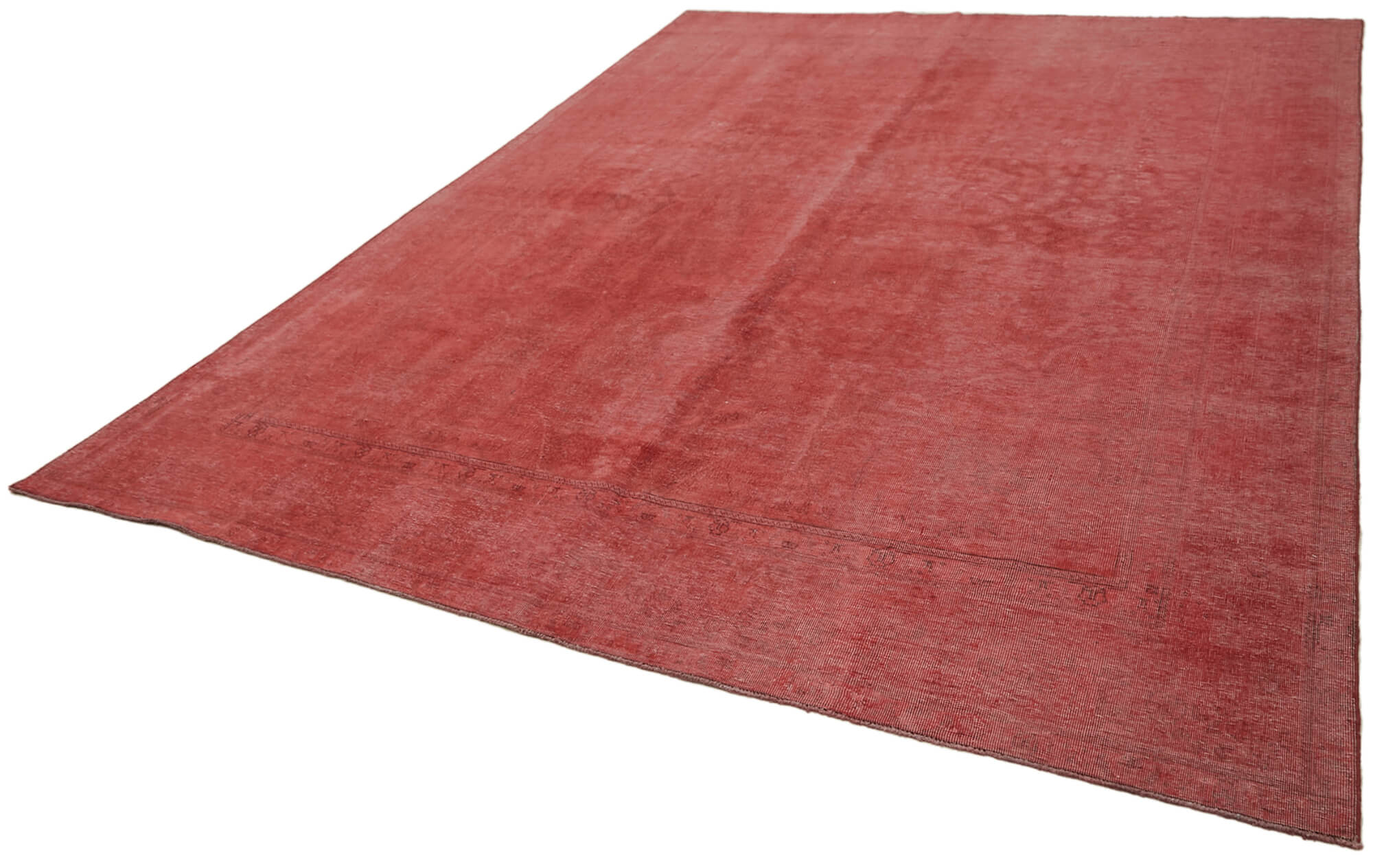 9 x 12 Red Overdyed Large Area Rug - 7223