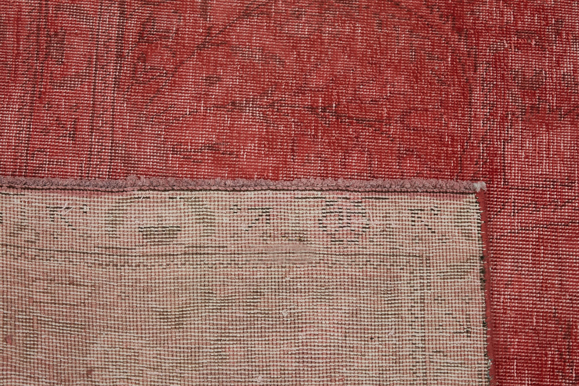 9 x 12 Red Overdyed Large Area Rug - 7223