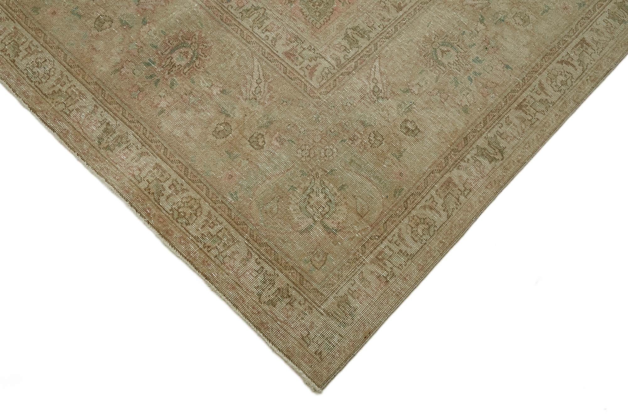 10 x 13 Beige Vintage Large Area Rug - 7224