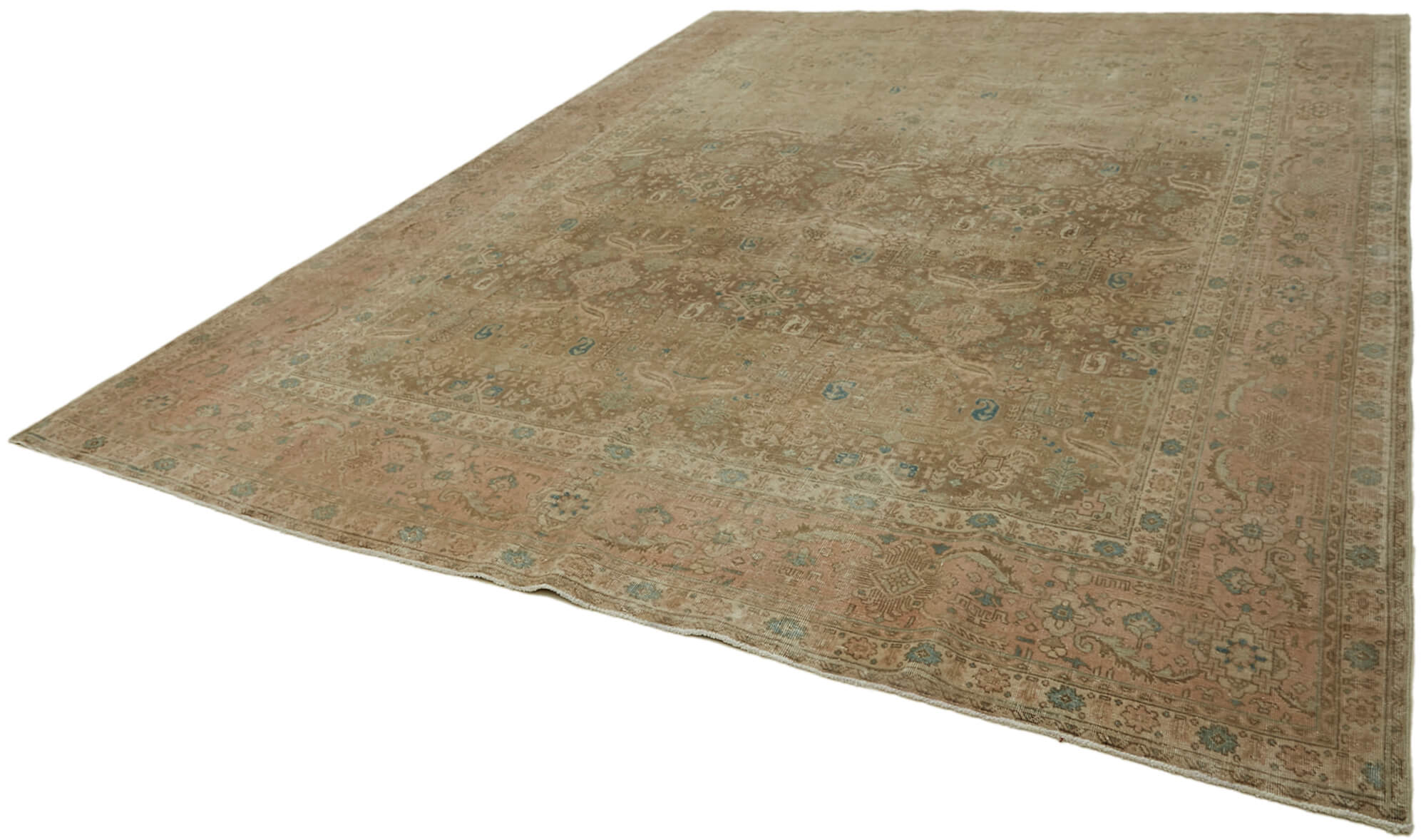 10 x 13 Beige Vintage Large Area Rug - 7225