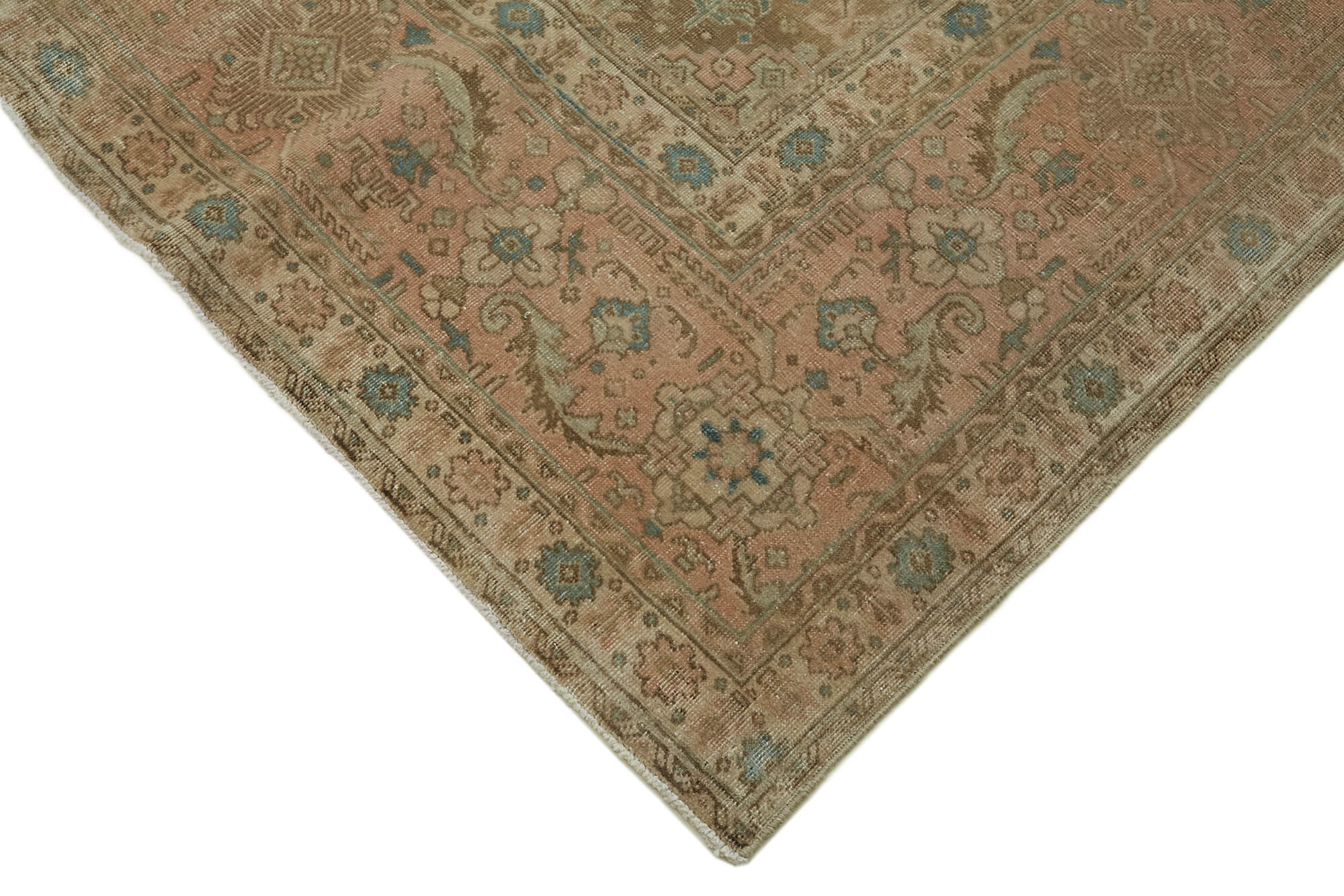 10 x 13 Beige Vintage Large Area Rug - 7225