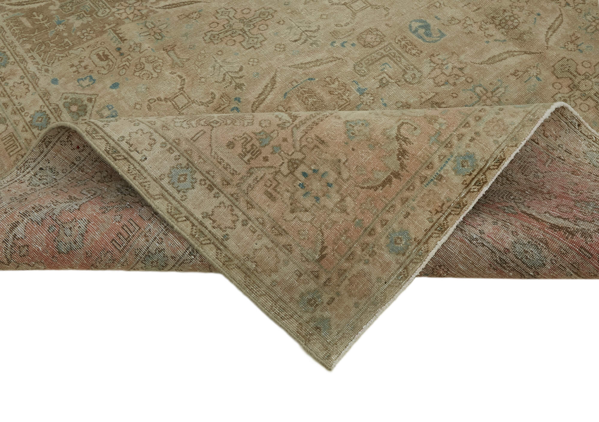 10 x 13 Beige Vintage Large Area Rug - 7225