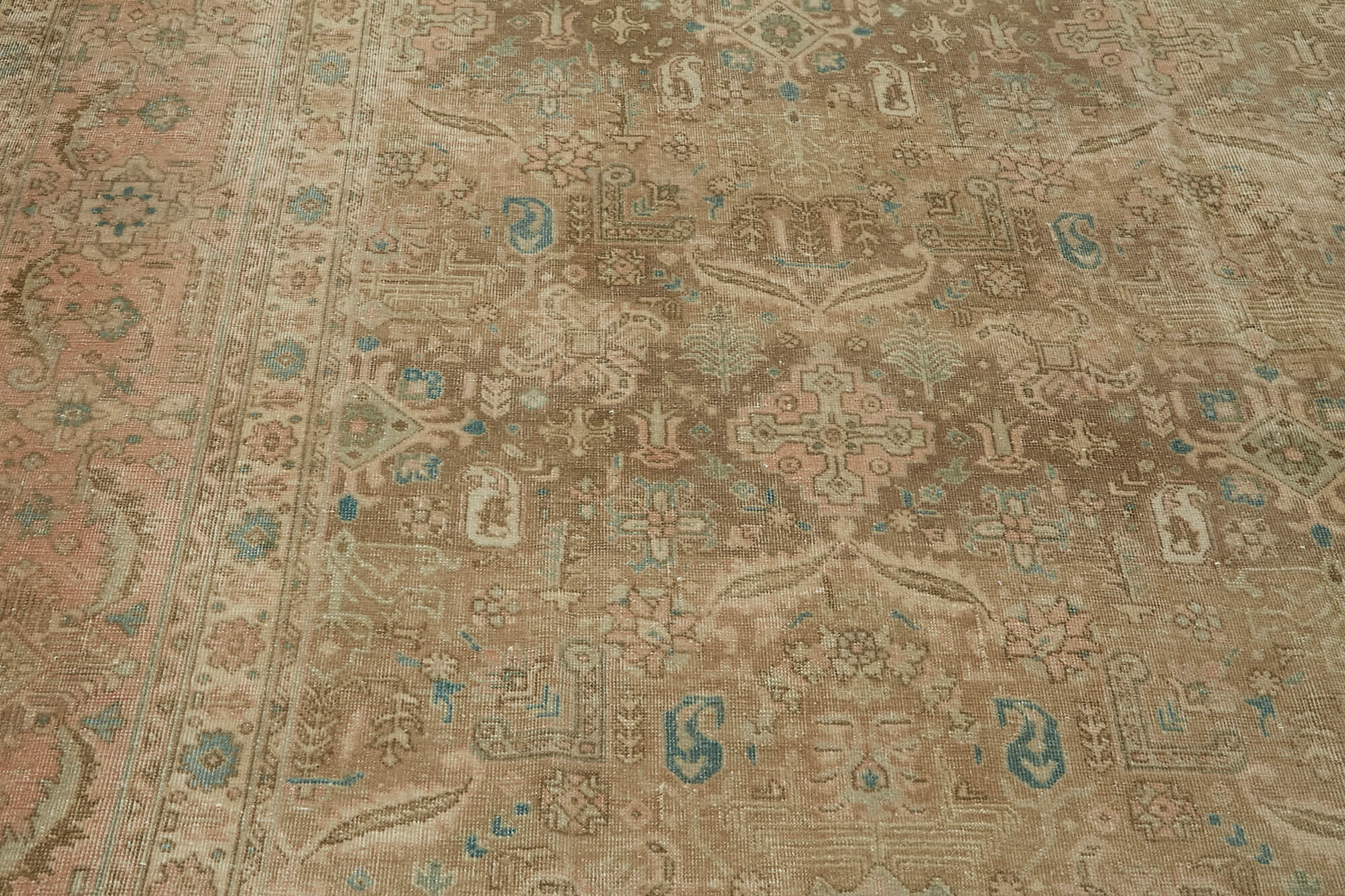 10 x 13 Beige Vintage Large Area Rug - 7225