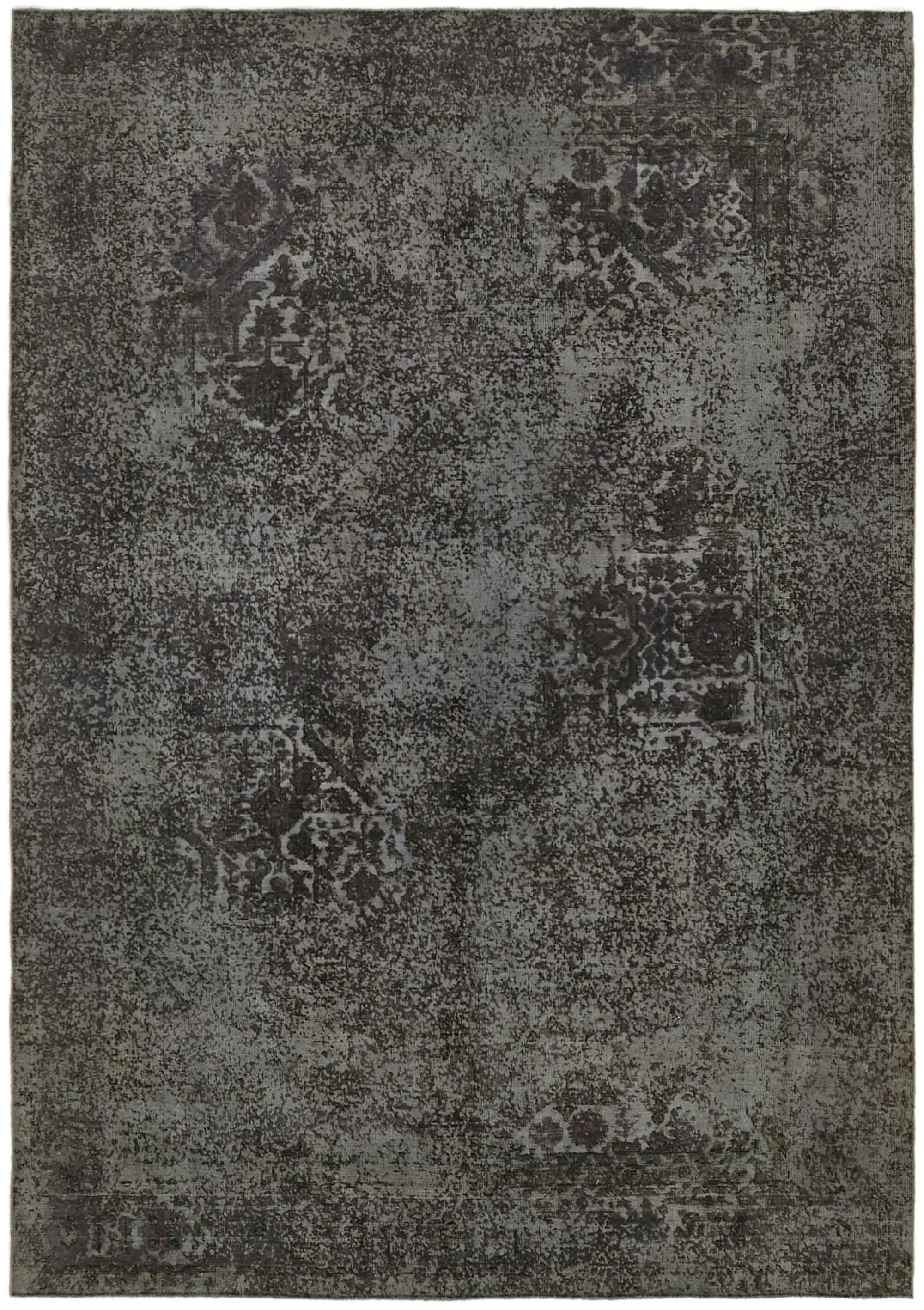 8 x 11 Grey Overdyed Large Area Rug - 7226