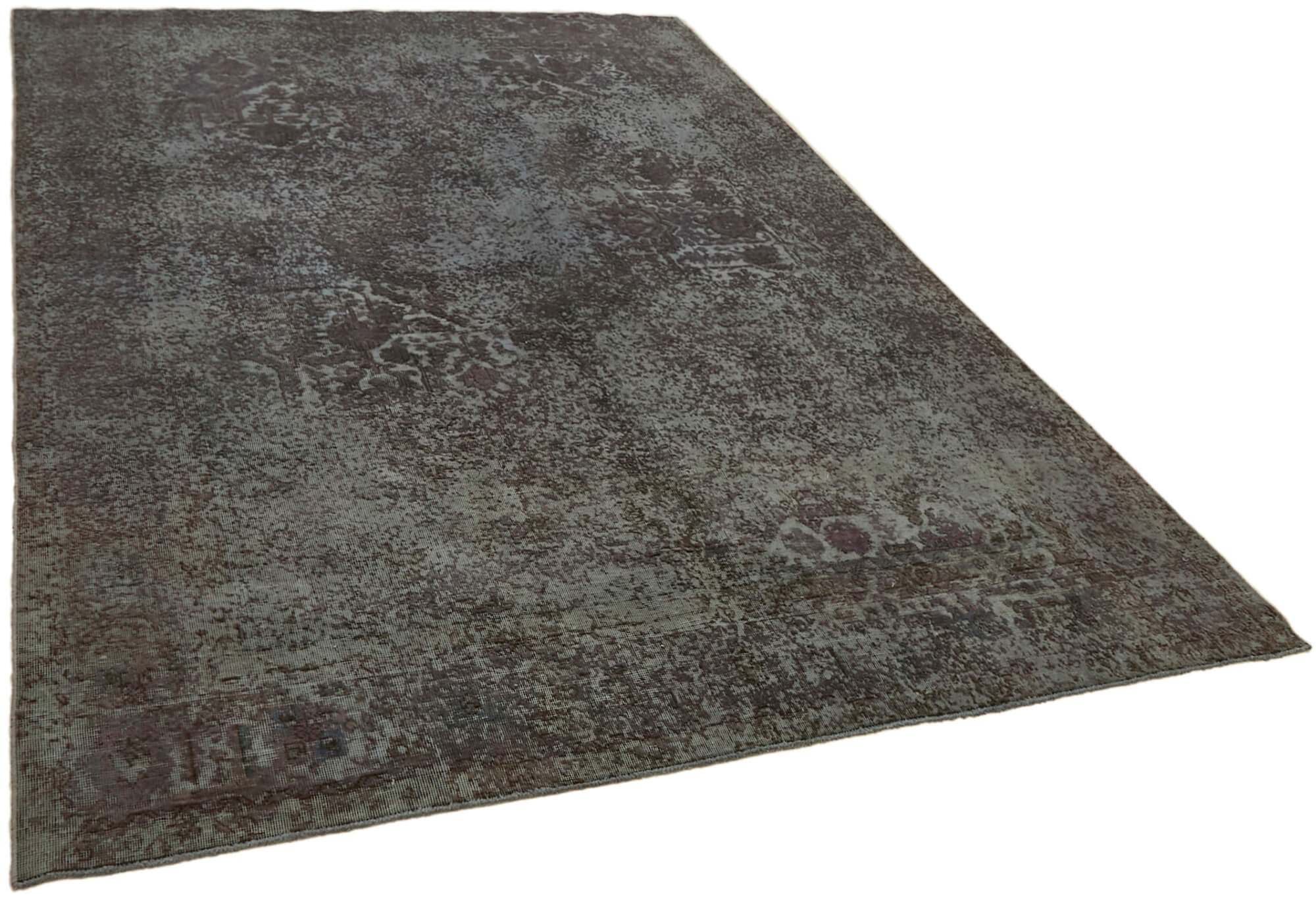 8 x 11 Grey Overdyed Large Area Rug - 7226