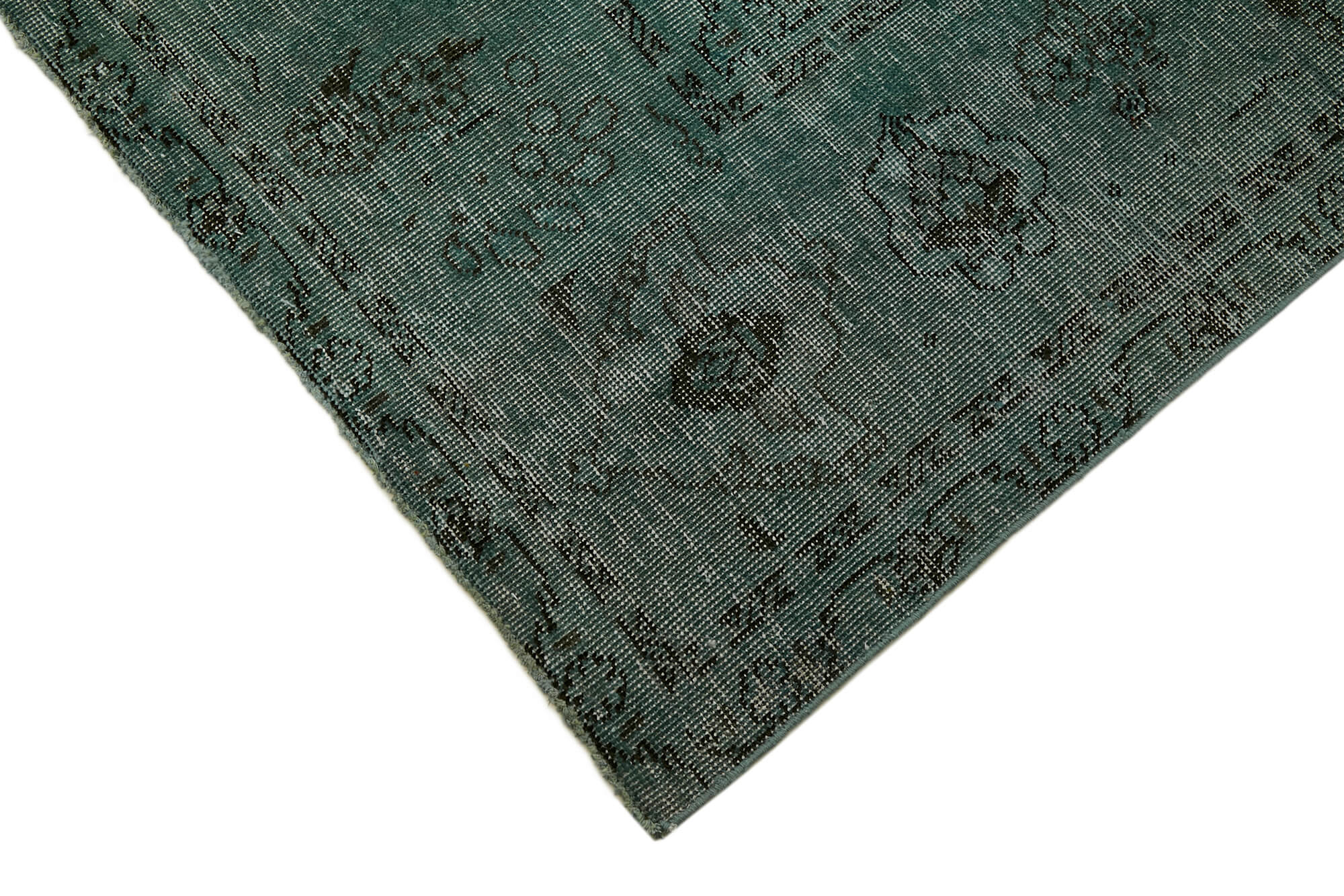 10 x 13 Turquoise Overdyed Large Area Rug - 7232