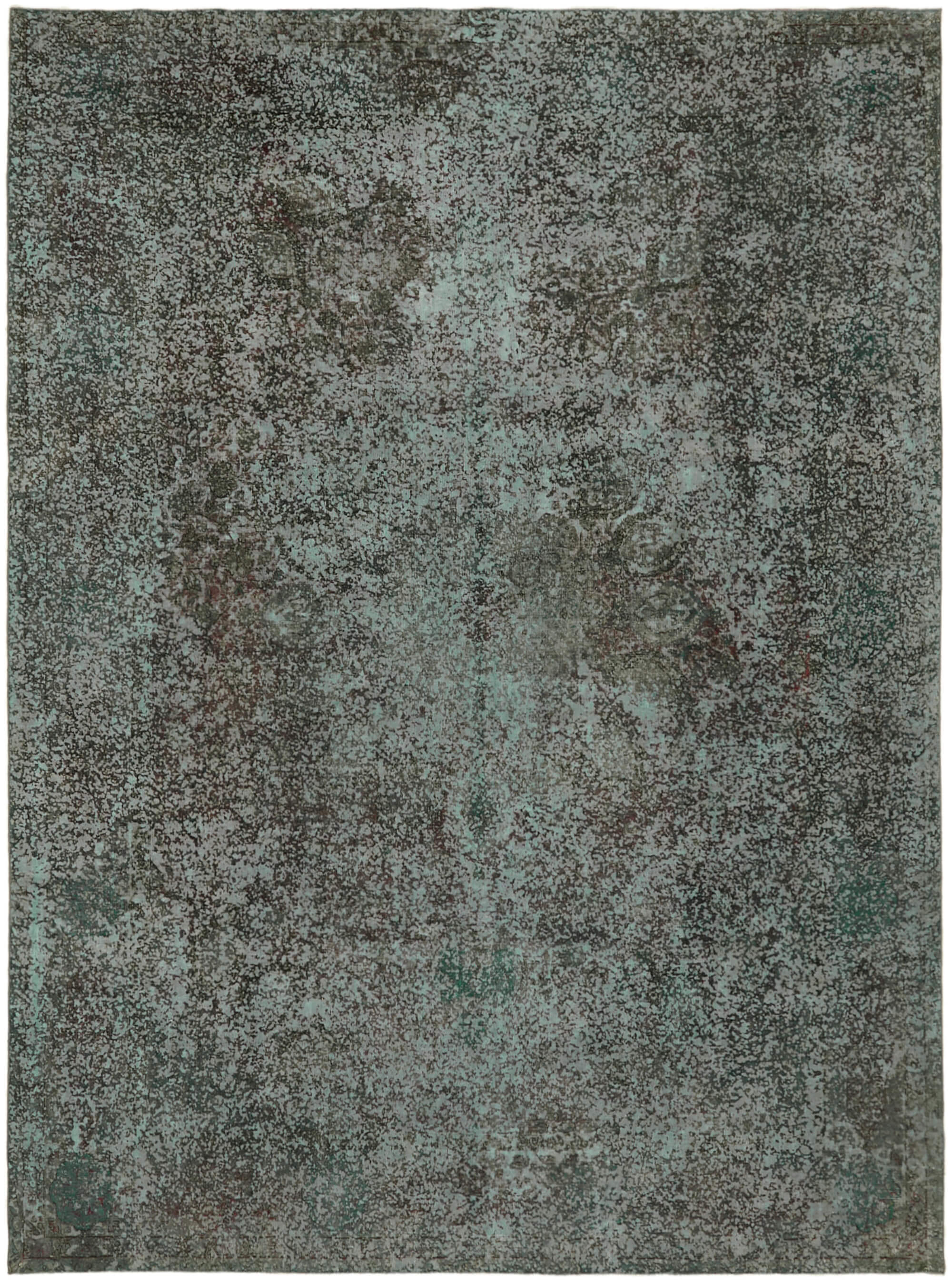 10 x 13 Grey Overdyed Large Area Rug - 7238