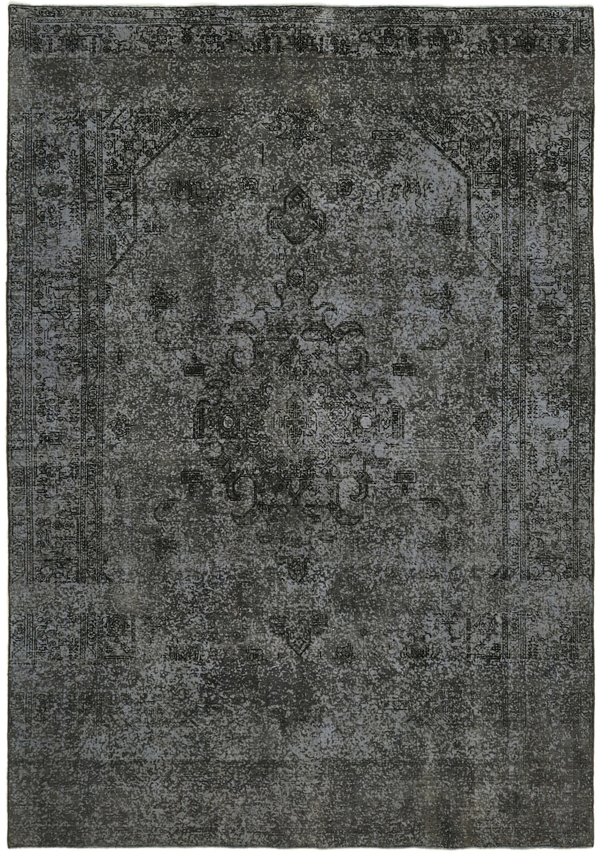 8 x 11 Grey Overdyed Large Area Rug - 7239