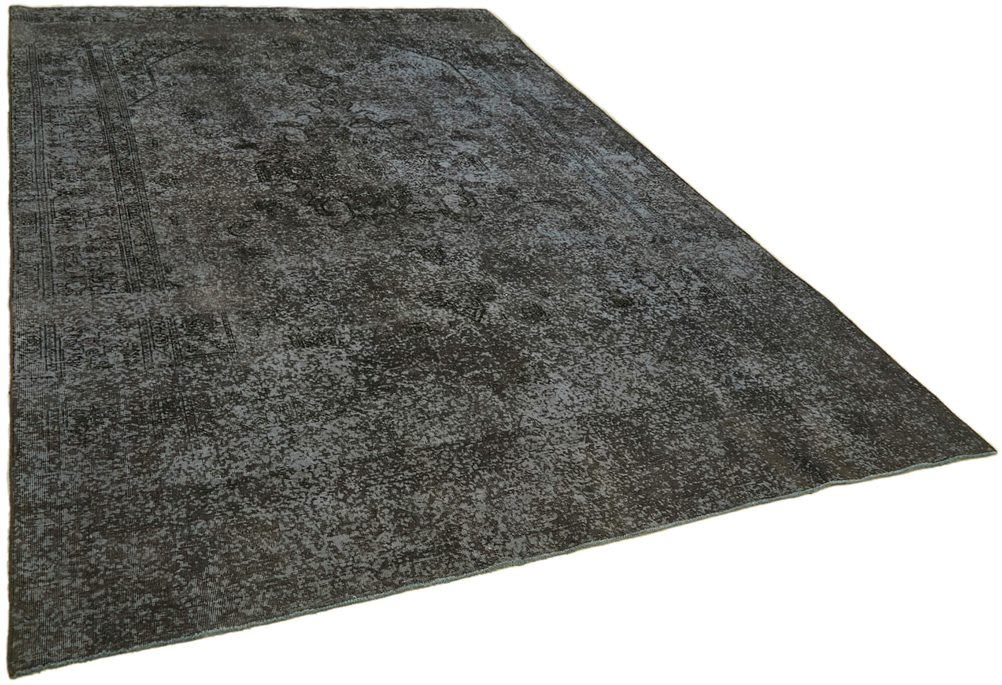 8 x 11 Grey Overdyed Large Area Rug - 7239