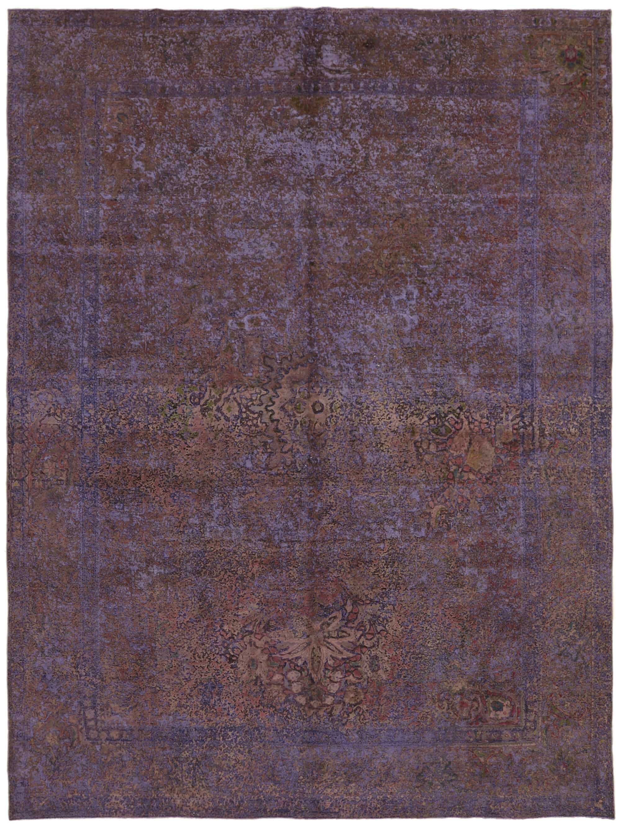 10 x 13 Purple Overdyed Large Area Rug - 7245