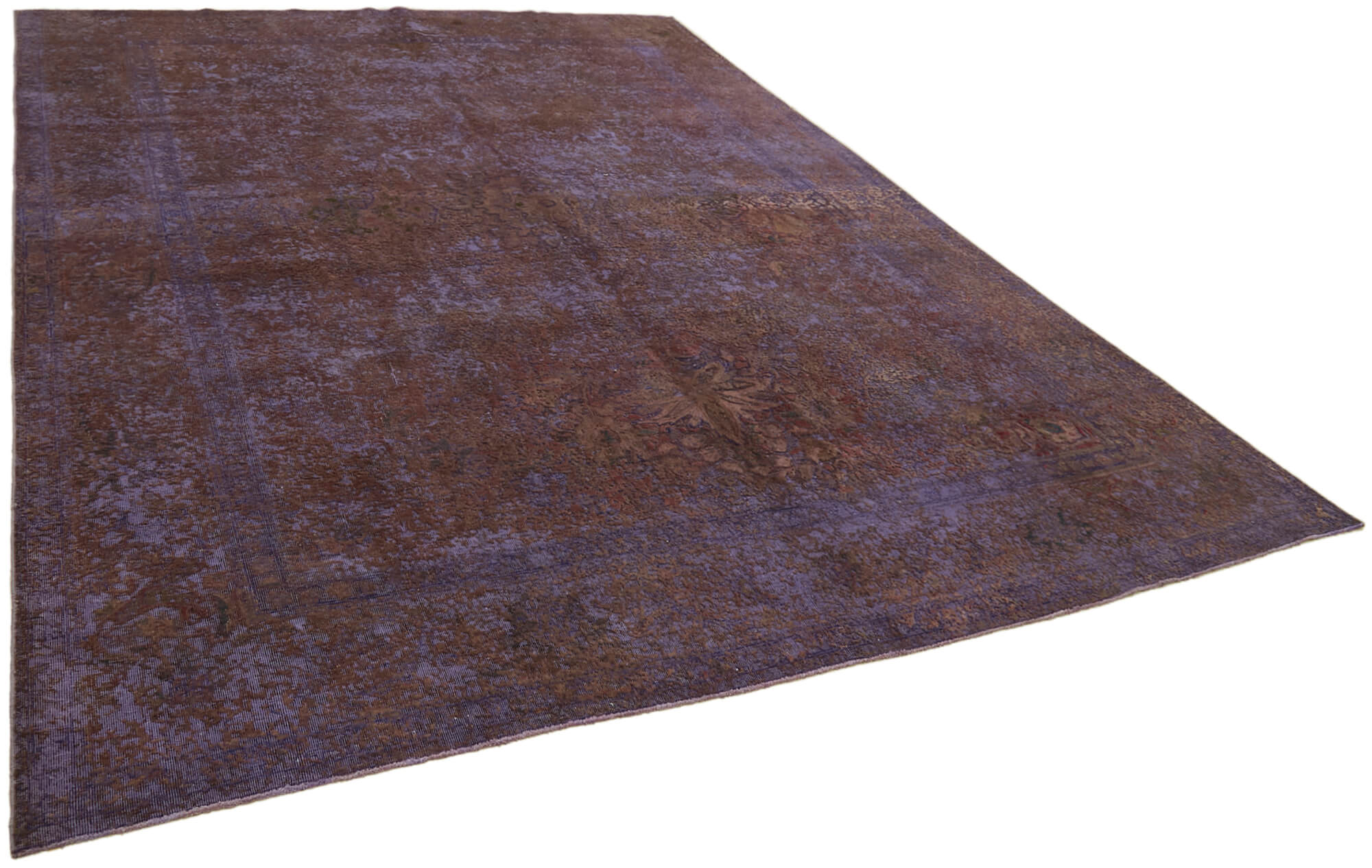 10 x 13 Purple Overdyed Large Area Rug - 7245