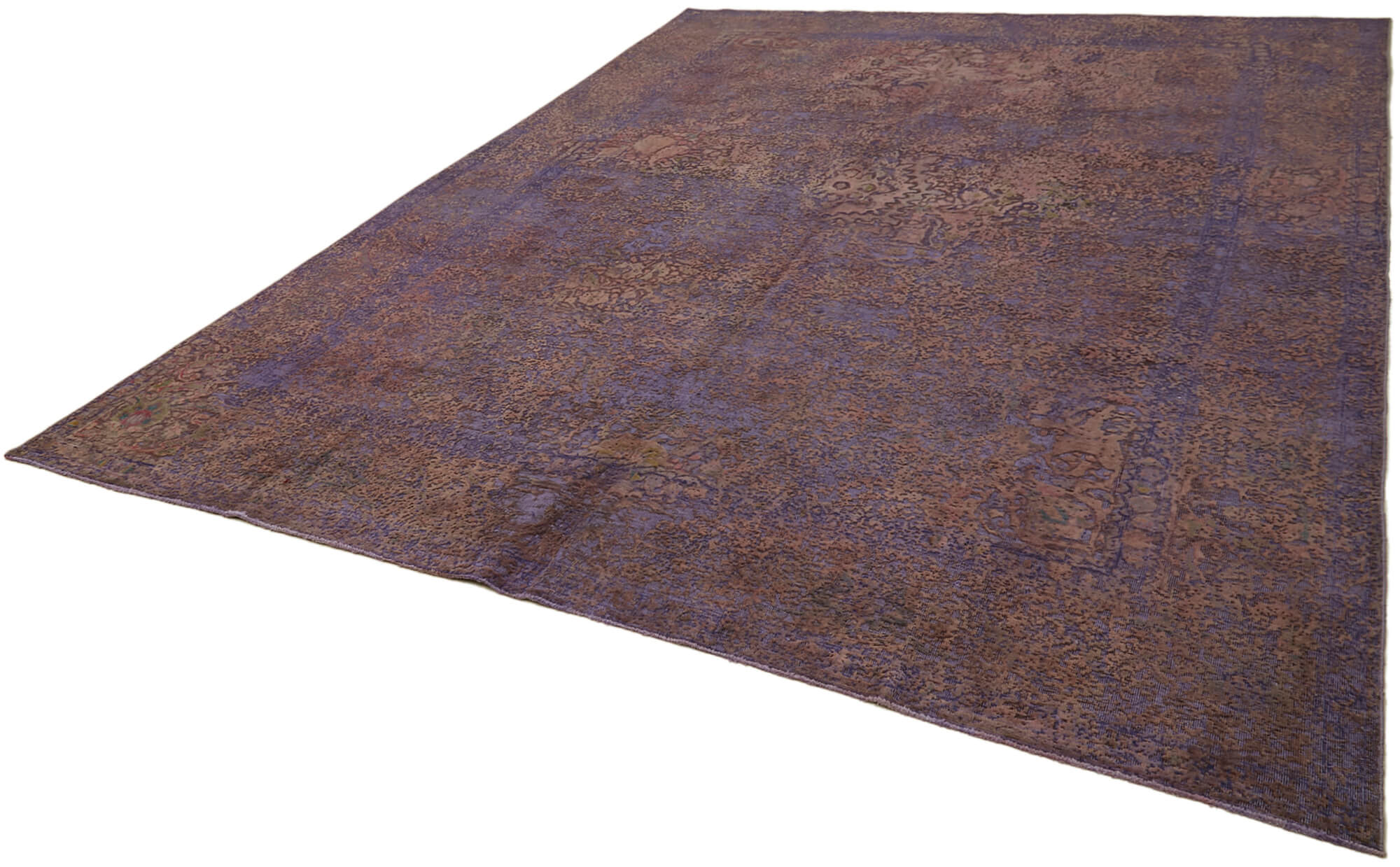 10 x 13 Purple Overdyed Large Area Rug - 7245