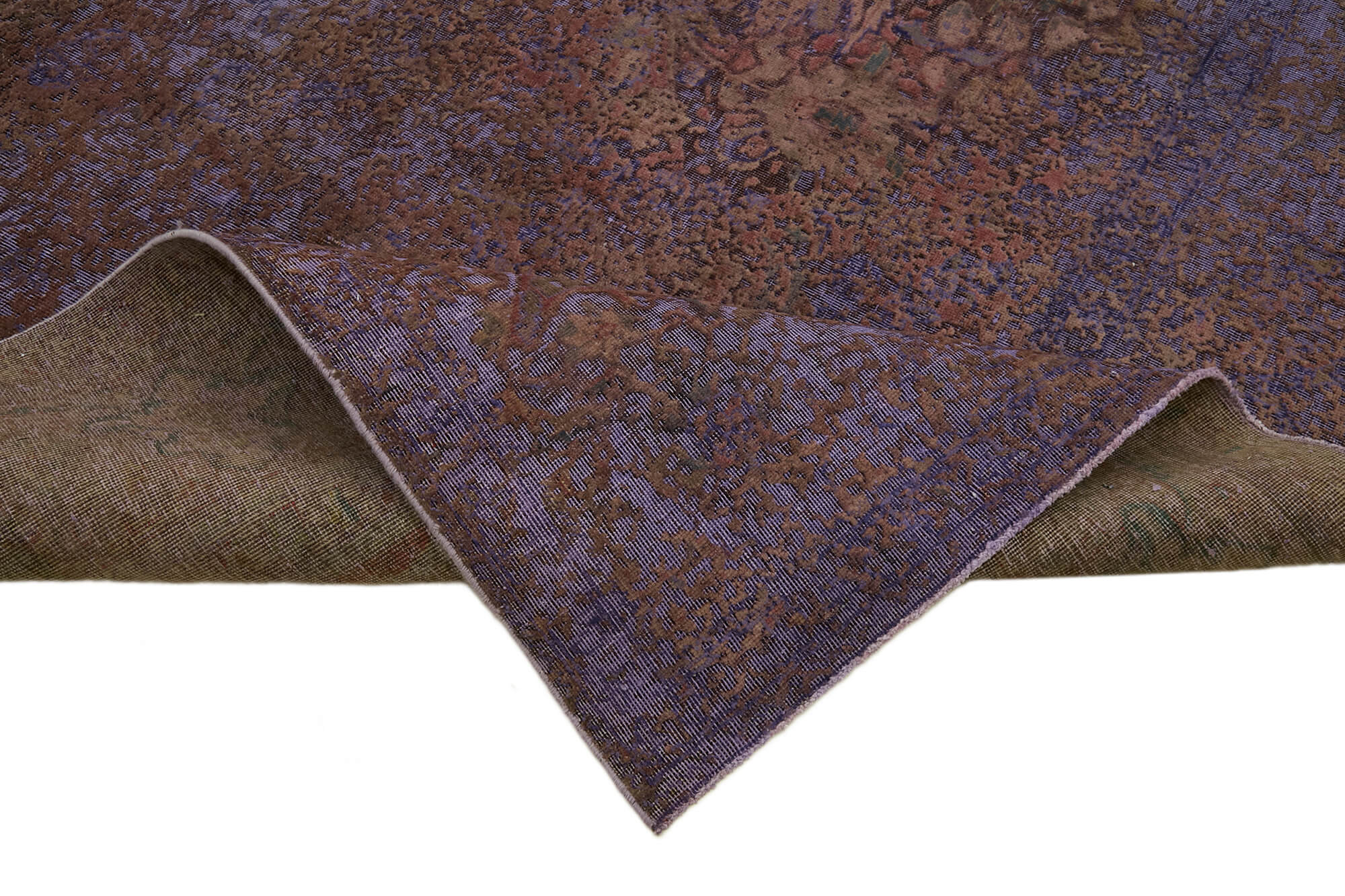 10 x 13 Purple Overdyed Large Area Rug - 7245