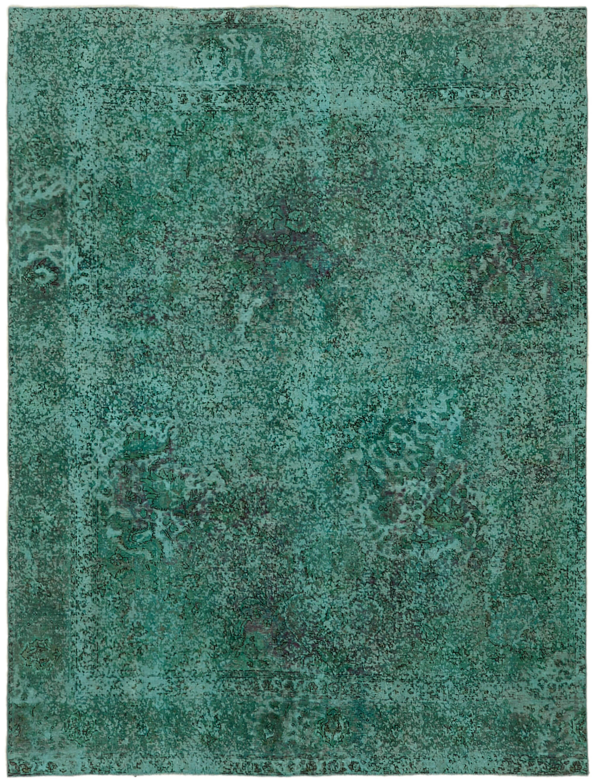 8 x 10 Turquoise Overdyed Large Area Rug - 7247