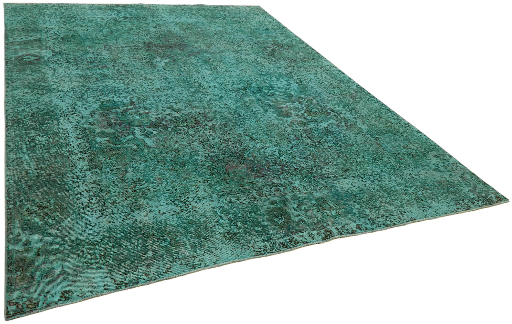 8 x 10 Turquoise Overdyed Large Area Rug - 7247