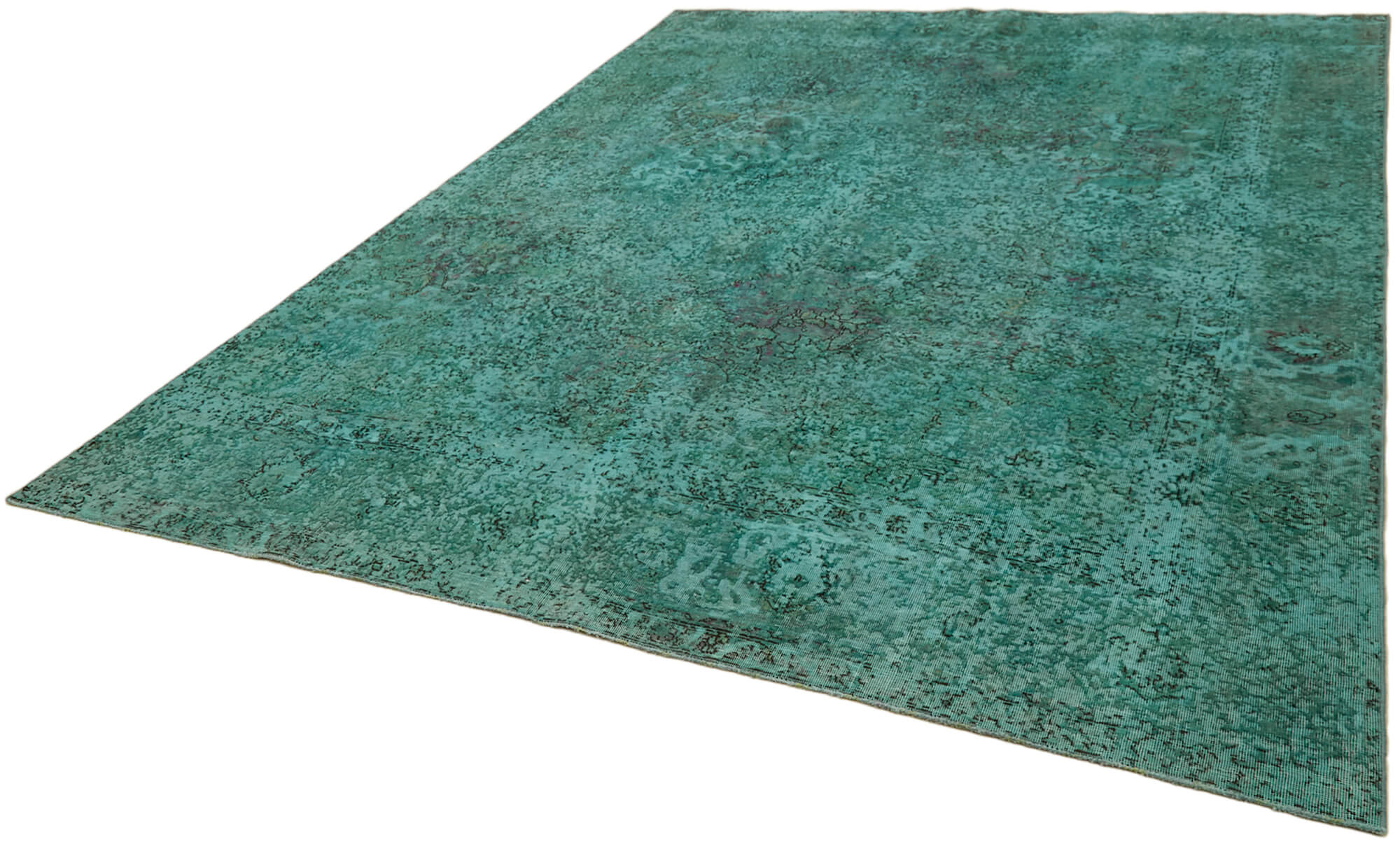 8 x 10 Turquoise Overdyed Large Area Rug - 7247