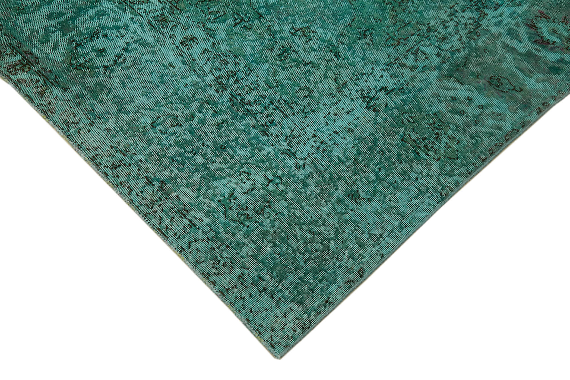 8 x 10 Turquoise Overdyed Large Area Rug - 7247