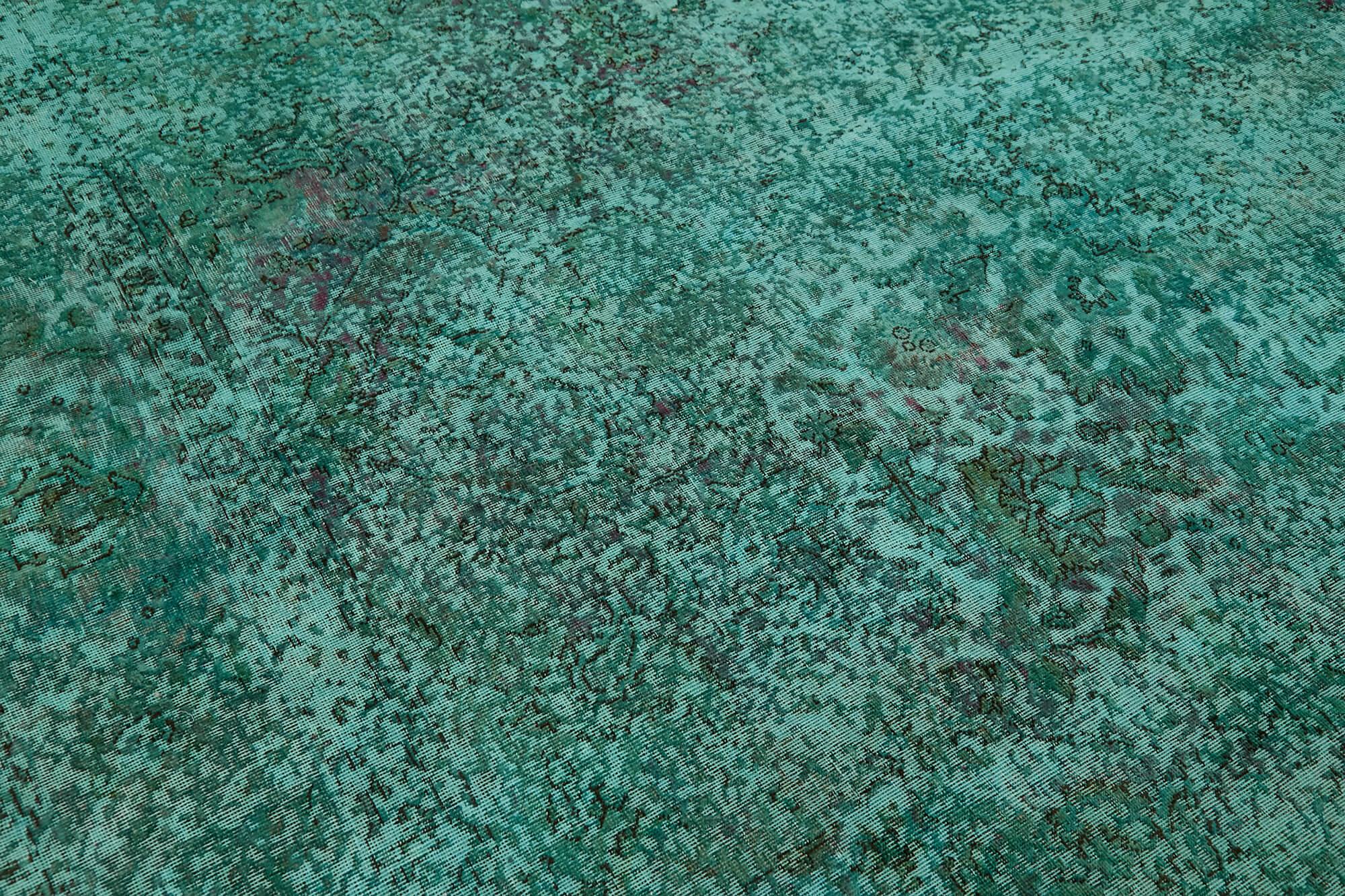 8 x 10 Turquoise Overdyed Large Area Rug - 7247