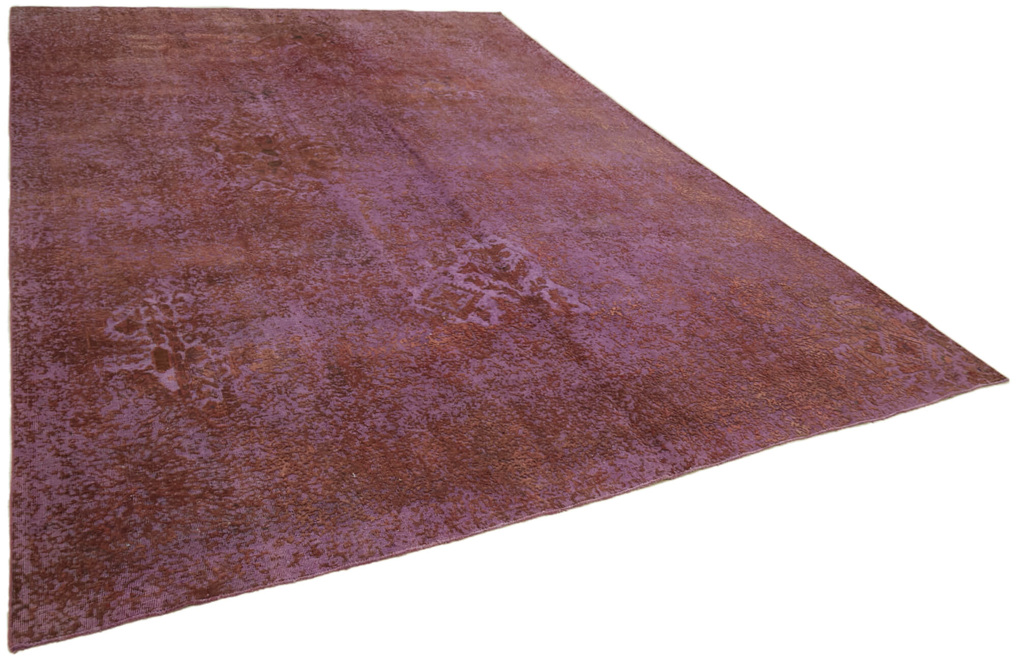 10 x 13 Purple Overdyed Large Area Rug - 7252