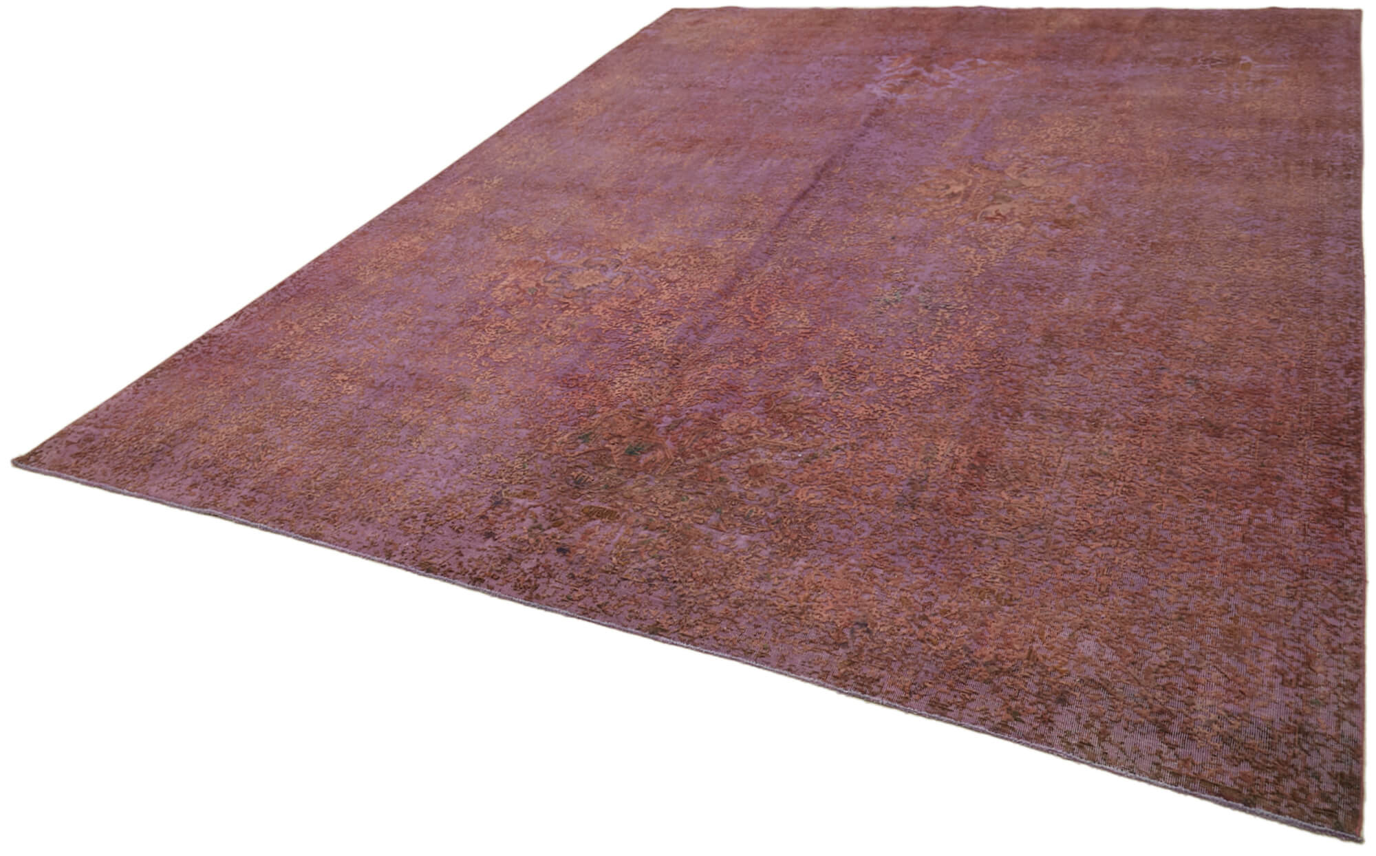 10 x 13 Purple Overdyed Large Area Rug - 7252