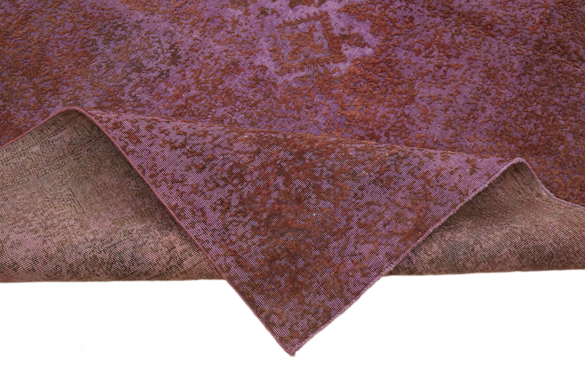 10 x 13 Purple Overdyed Large Area Rug - 7252