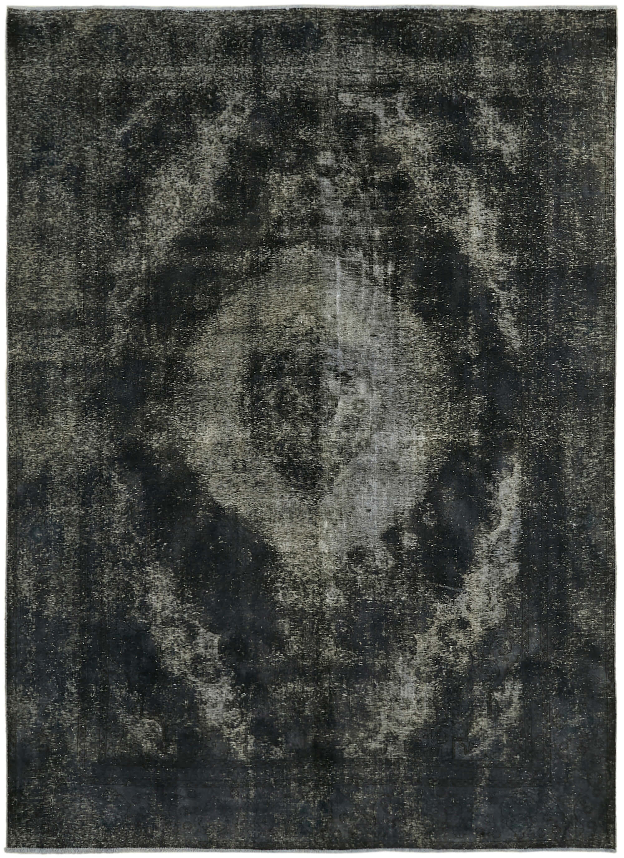 9 x 12 Black Overdyed Large Area Rug - 7253