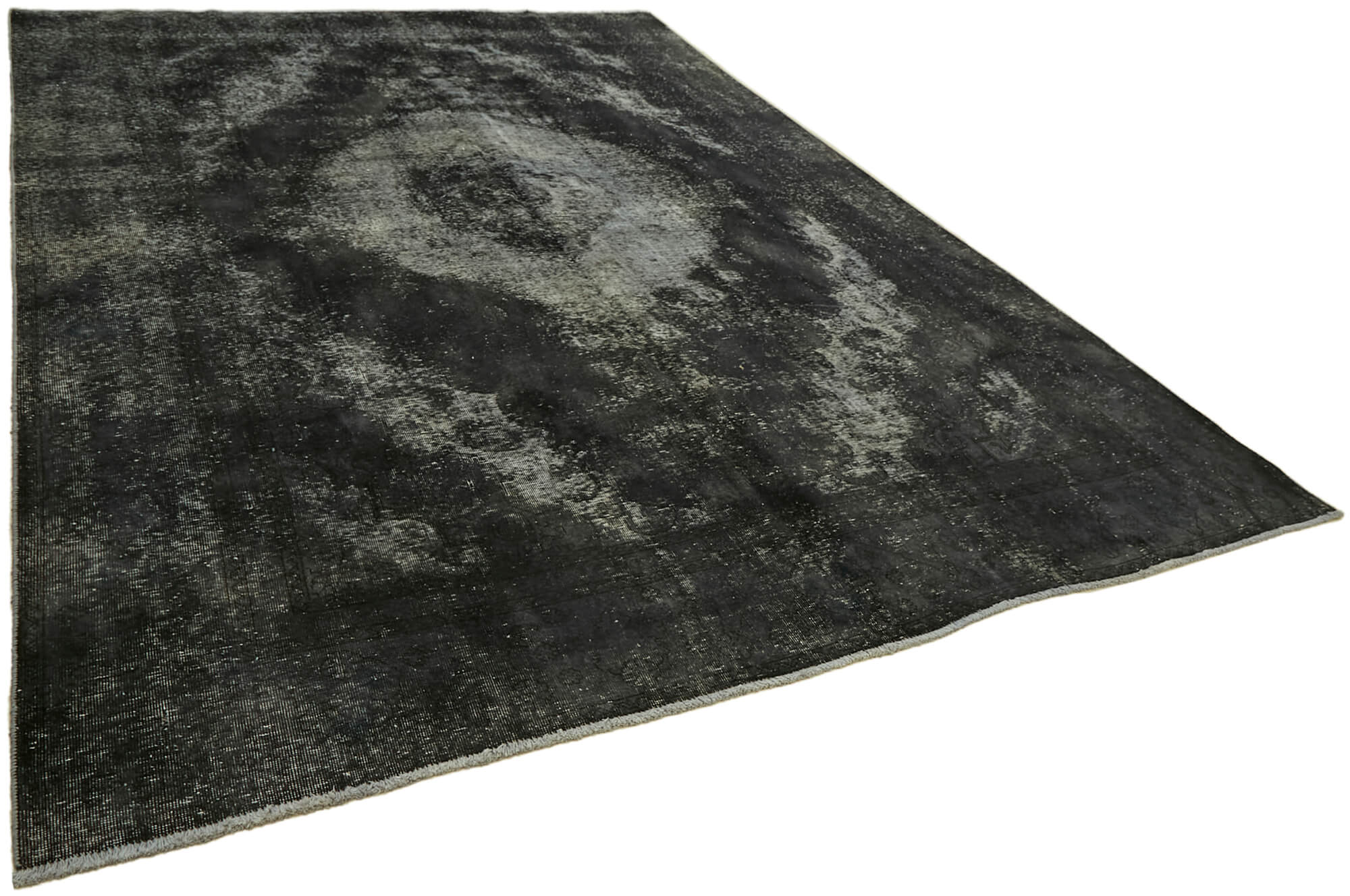 9 x 12 Black Overdyed Large Area Rug - 7253